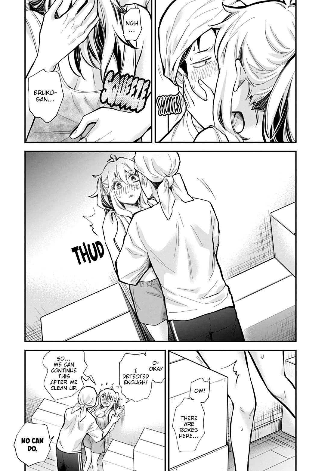 Shingeki no Eroko-san Chapter 61 page 14 - Chapter 61: Getting ready to live together with my younger boyfriend ♡ Or so I thought, but packing is hard when he’s packing heat!