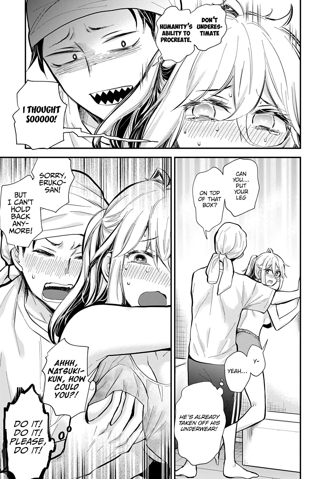 Shingeki no Eroko-san Chapter 61 page 16 - Chapter 61: Getting ready to live together with my younger boyfriend ♡ Or so I thought, but packing is hard when he’s packing heat!
