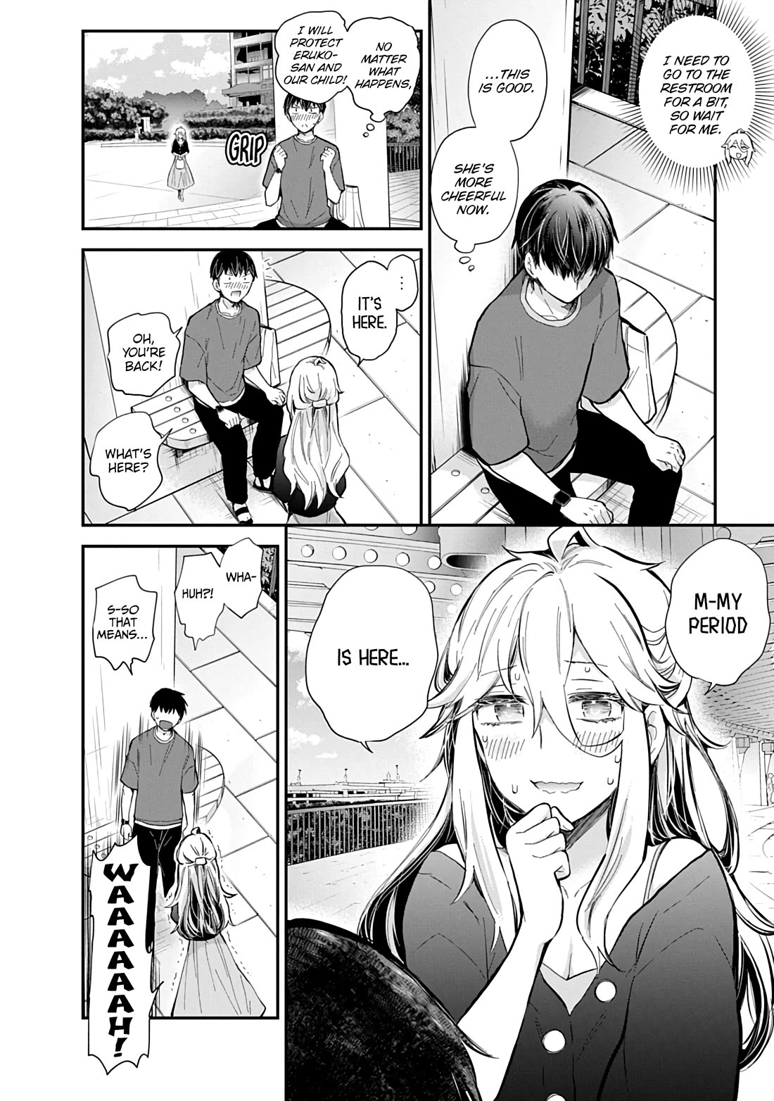 Shingeki no Eroko-san Chapter 62 page 11 - Chapter 62: No secrets between two lovers ♡ Or so I thought, but I might be carrying an extra-large one.