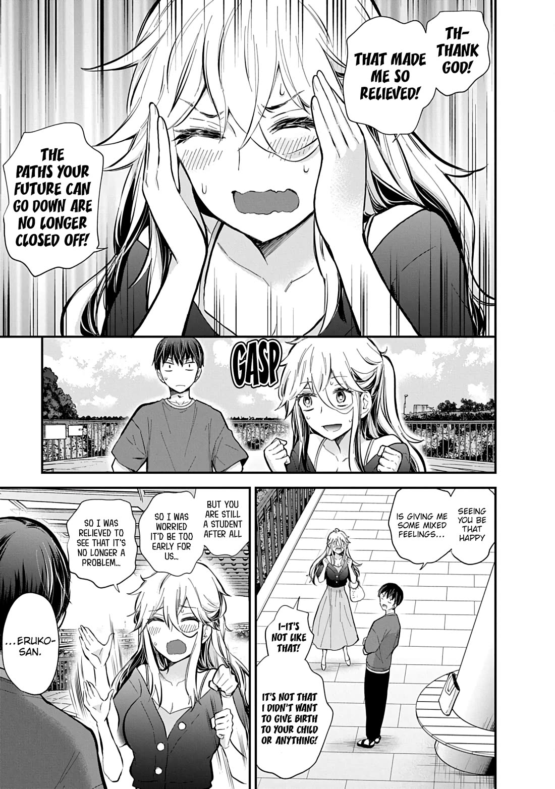Shingeki no Eroko-san Chapter 62 page 12 - Chapter 62: No secrets between two lovers ♡ Or so I thought, but I might be carrying an extra-large one.