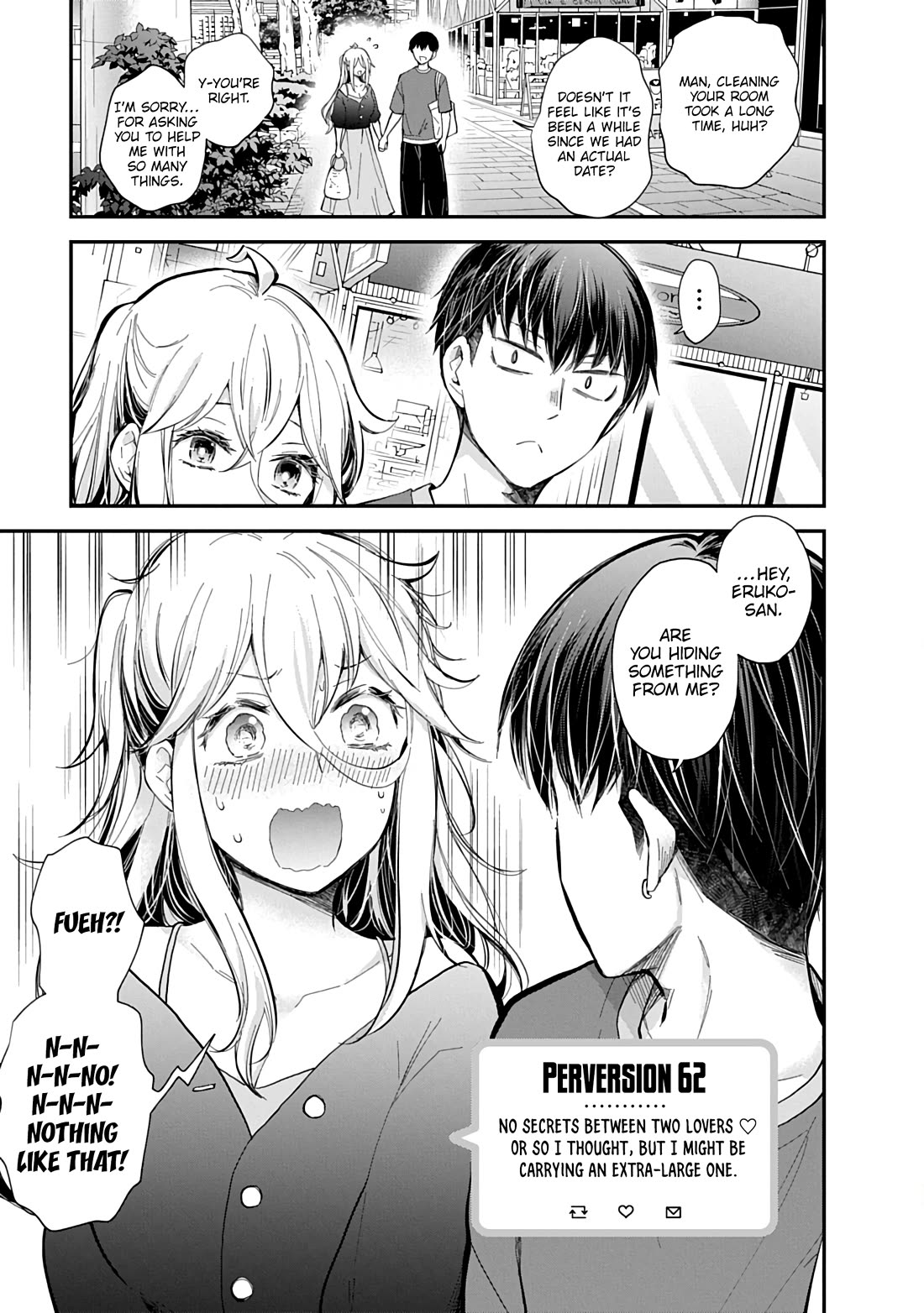 Shingeki no Eroko-san Chapter 62 page 2 - Chapter 62: No secrets between two lovers ♡ Or so I thought, but I might be carrying an extra-large one.
