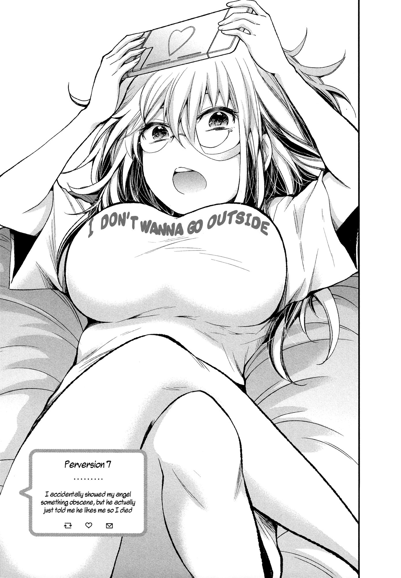 Shingeki no Eroko-san Chapter 7 page 1 - Chapter 7: Perversion 7 – I accidentally showed my angel something obscene, but he actually just told me he likes me so I died