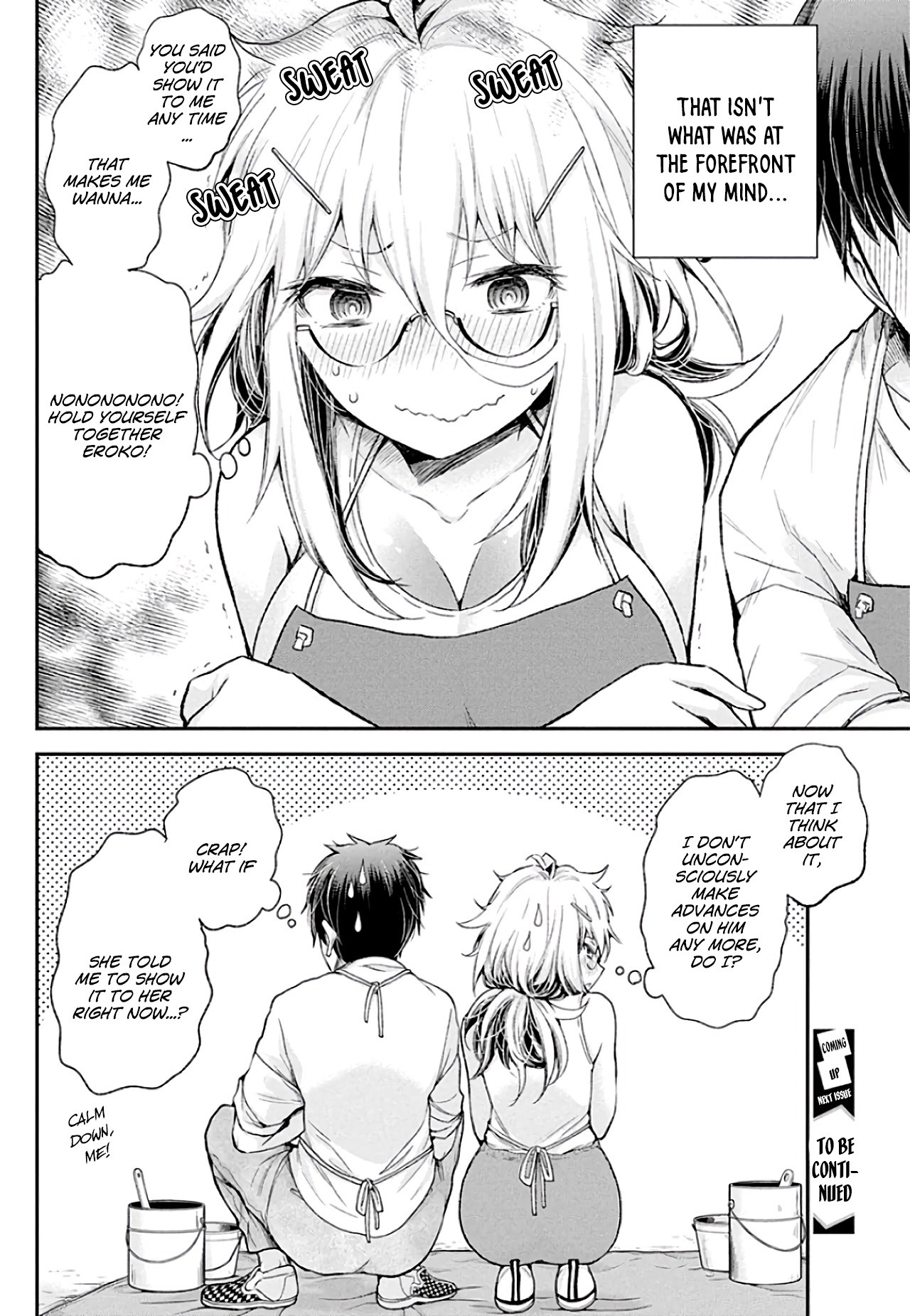 Shingeki no Eroko-san Chapter 8 page 21 - Chapter 8: Suddenly showing me his crotch... Is he gonna propose to me?