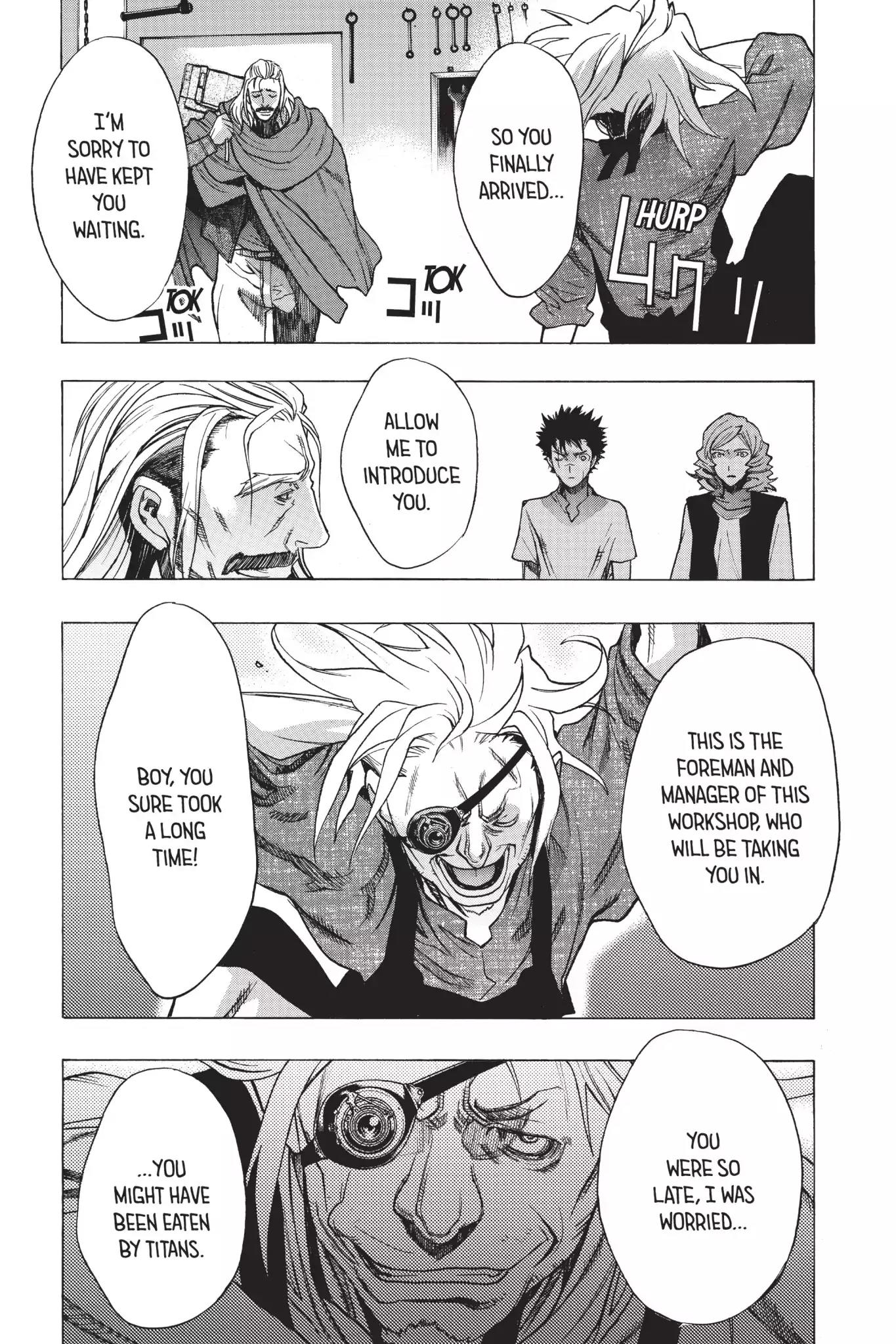Shingeki no Kyojin - Before the Fall Chapter 14 page 39 - Chapter 14: Visitors to the Industrial City