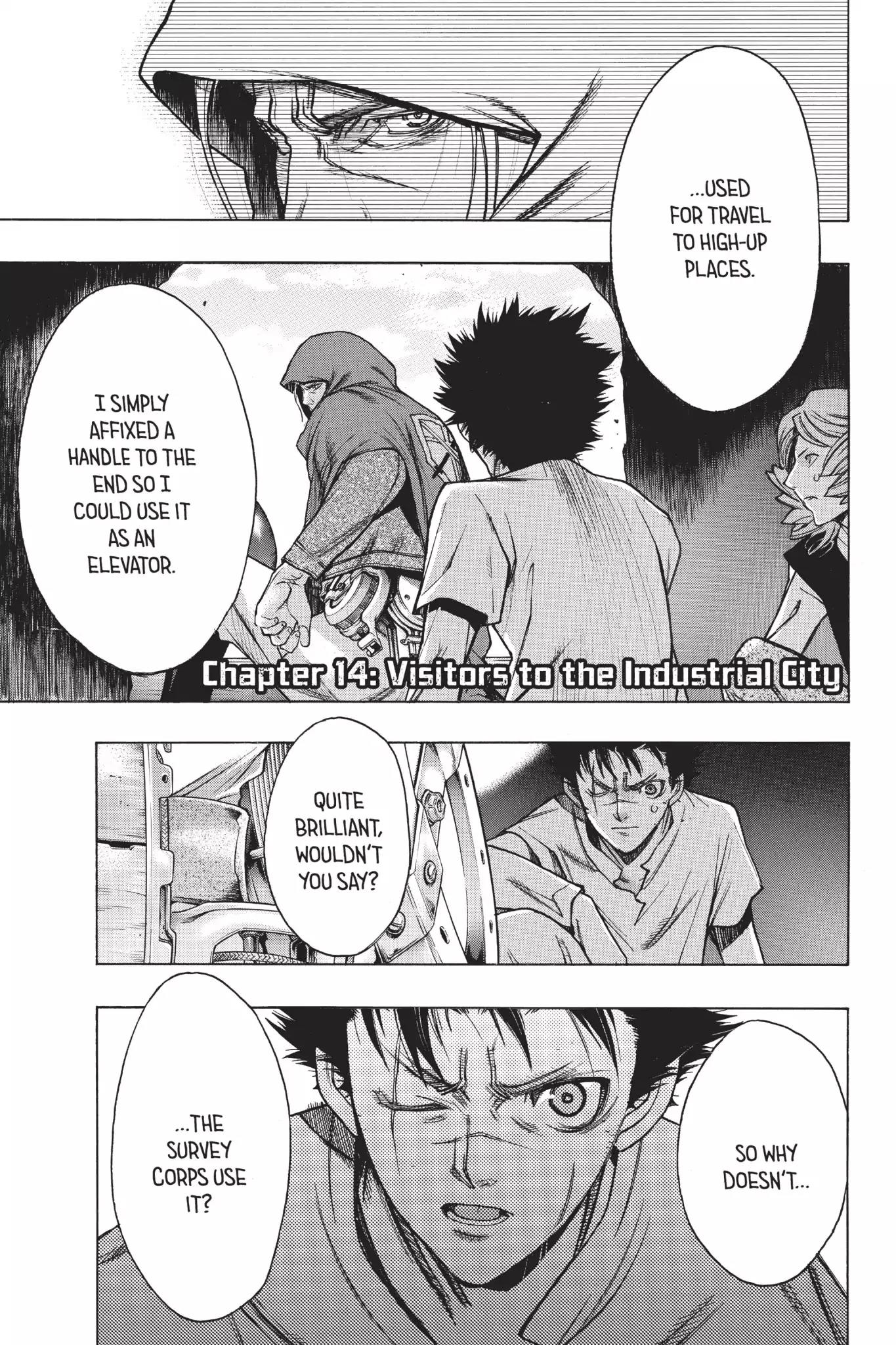 Shingeki no Kyojin - Before the Fall Chapter 14 page 7 - Chapter 14: Visitors to the Industrial City
