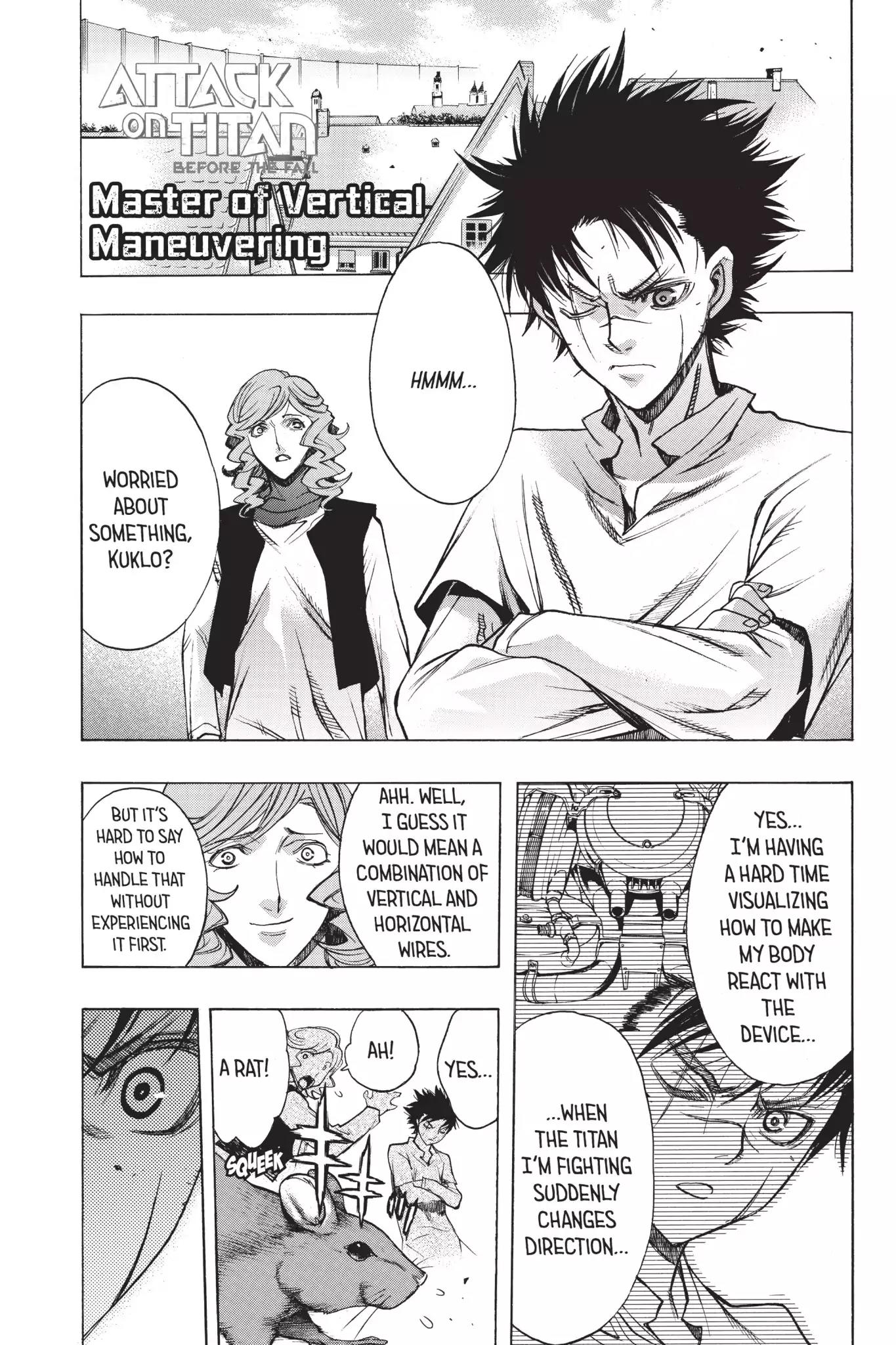 Shingeki no Kyojin - Before the Fall Chapter 28.5 page 2 - Vol.8 Masters of Vertical Maneuvering