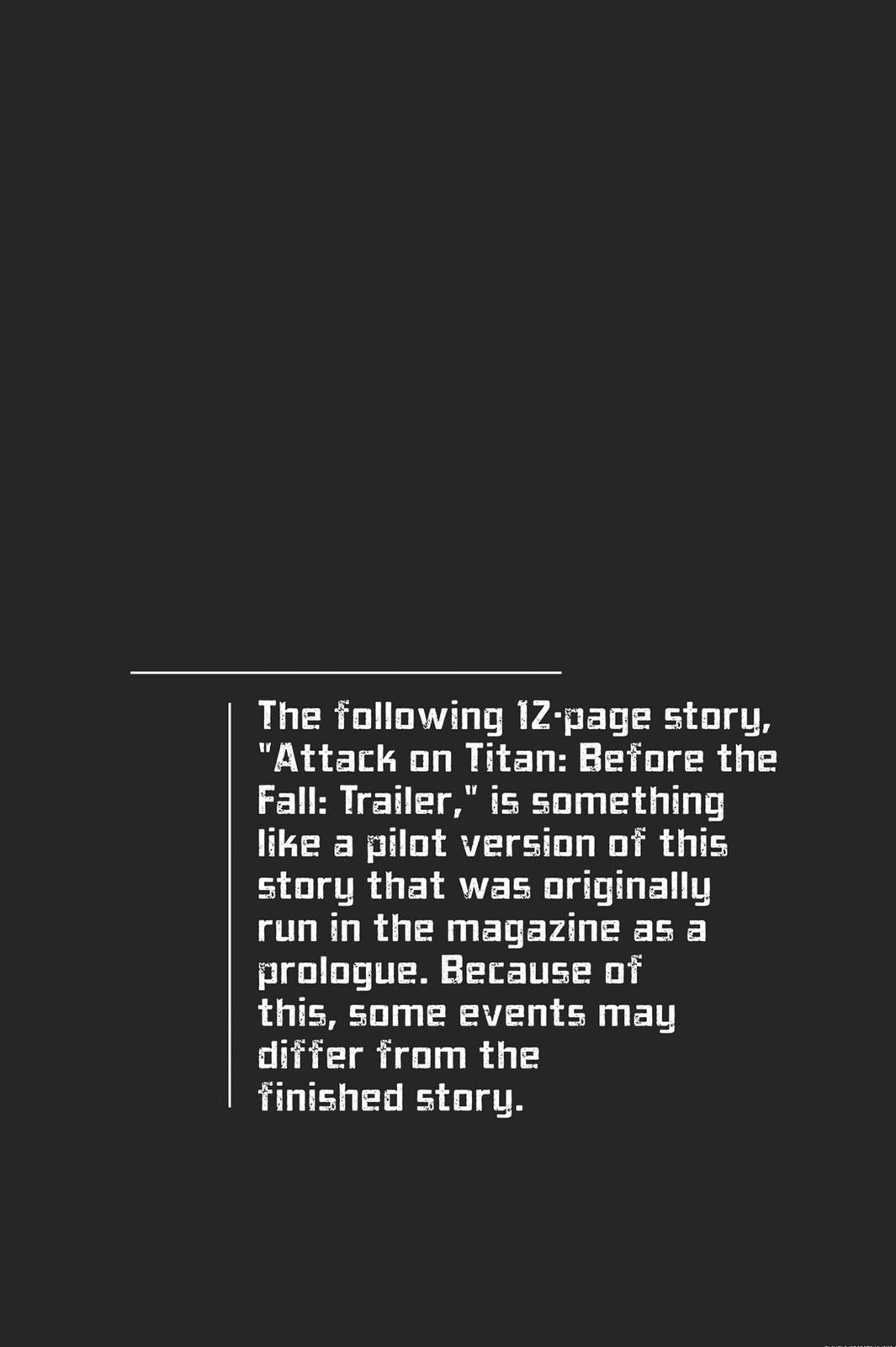 Shingeki no Kyojin - Before the Fall Chapter 3.5 page 1 - Chapter 3.5