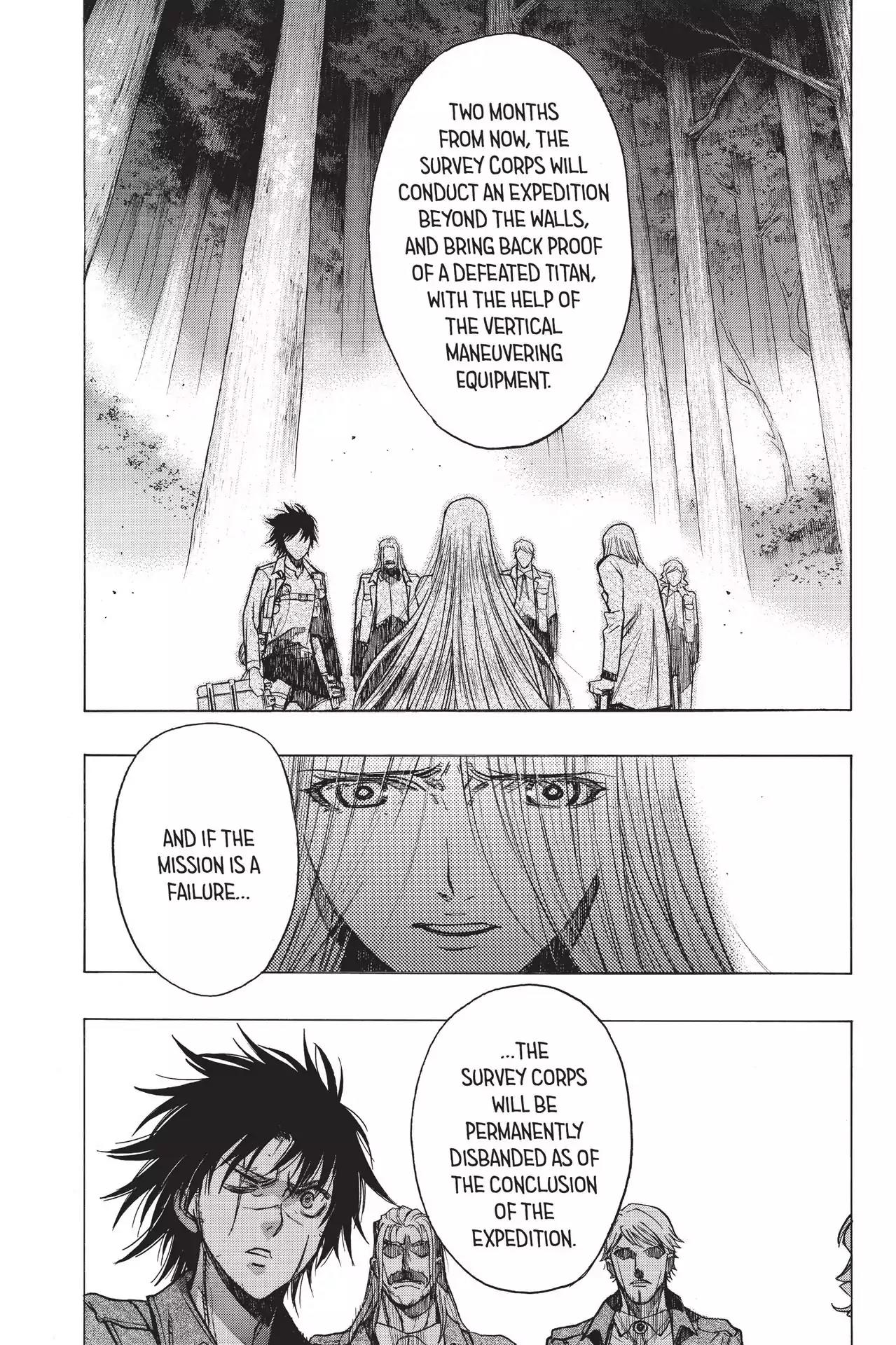 Shingeki no Kyojin - Before the Fall Chapter 46 page 1 - Chapter 46: Corps Crossroads