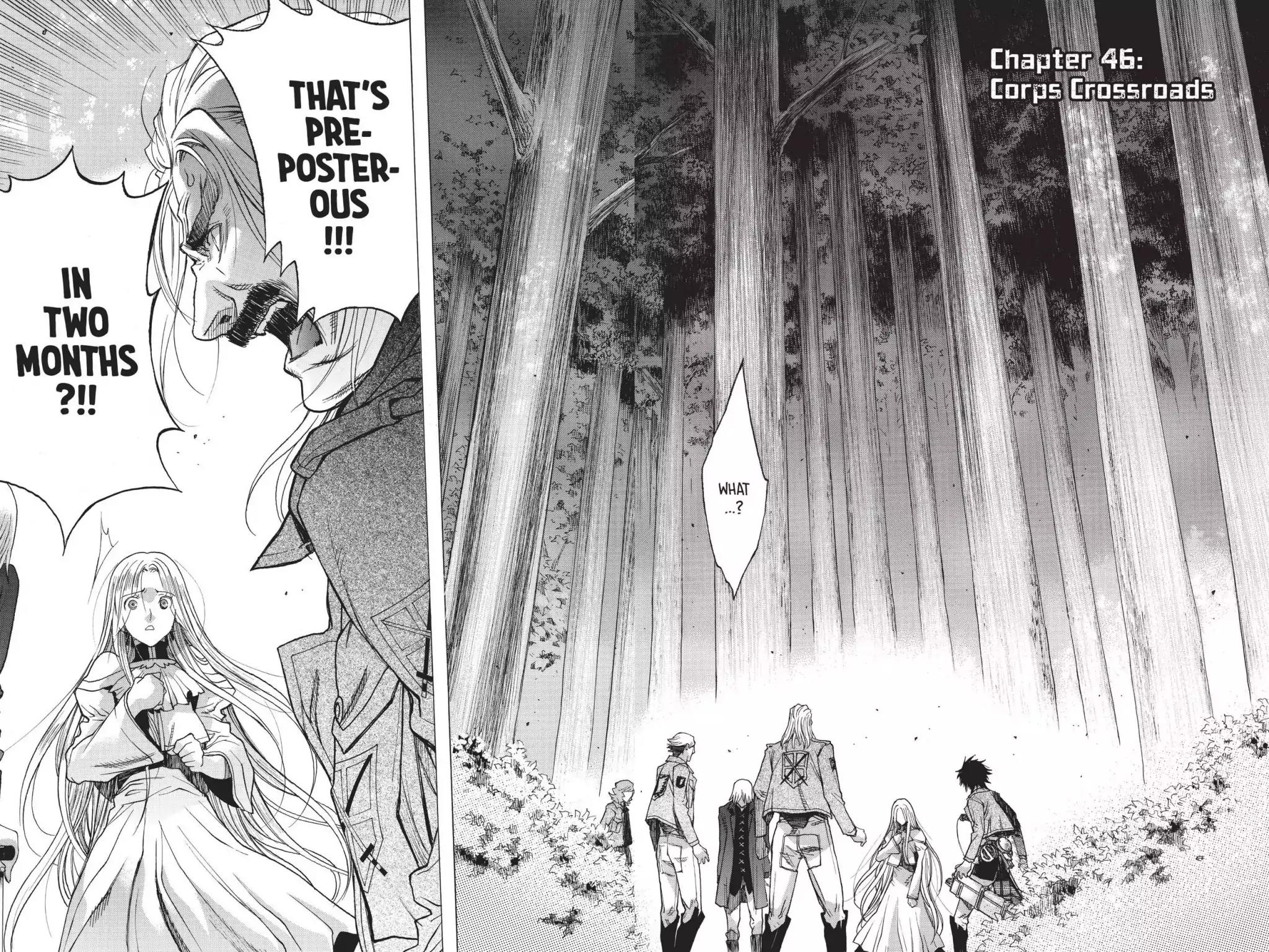 Shingeki no Kyojin - Before the Fall Chapter 46 page 2 - Chapter 46: Corps Crossroads