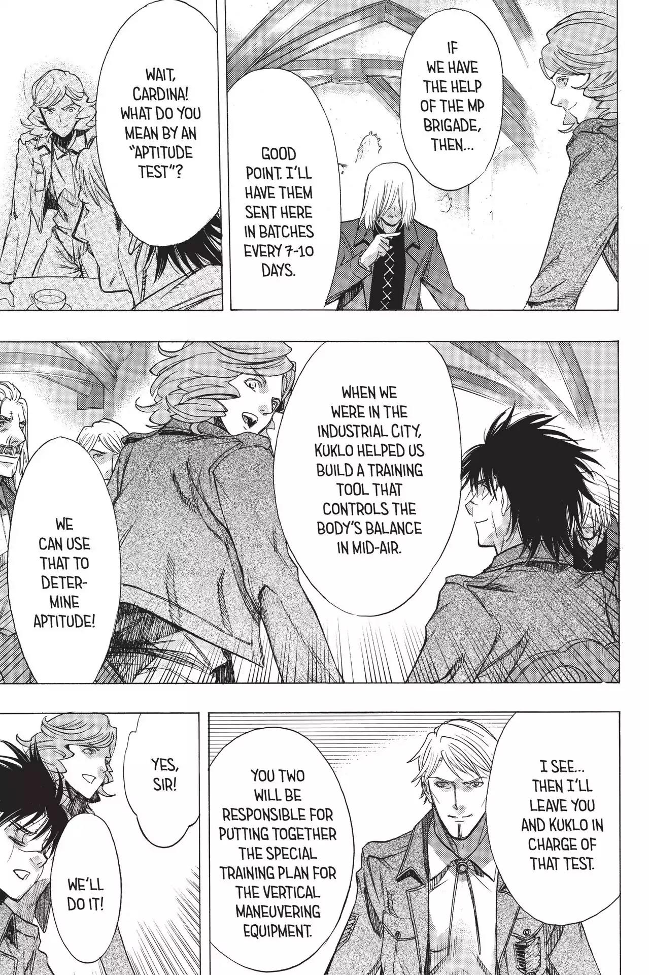 Shingeki no Kyojin - Before the Fall Chapter 46 page 36 - Chapter 46: Corps Crossroads