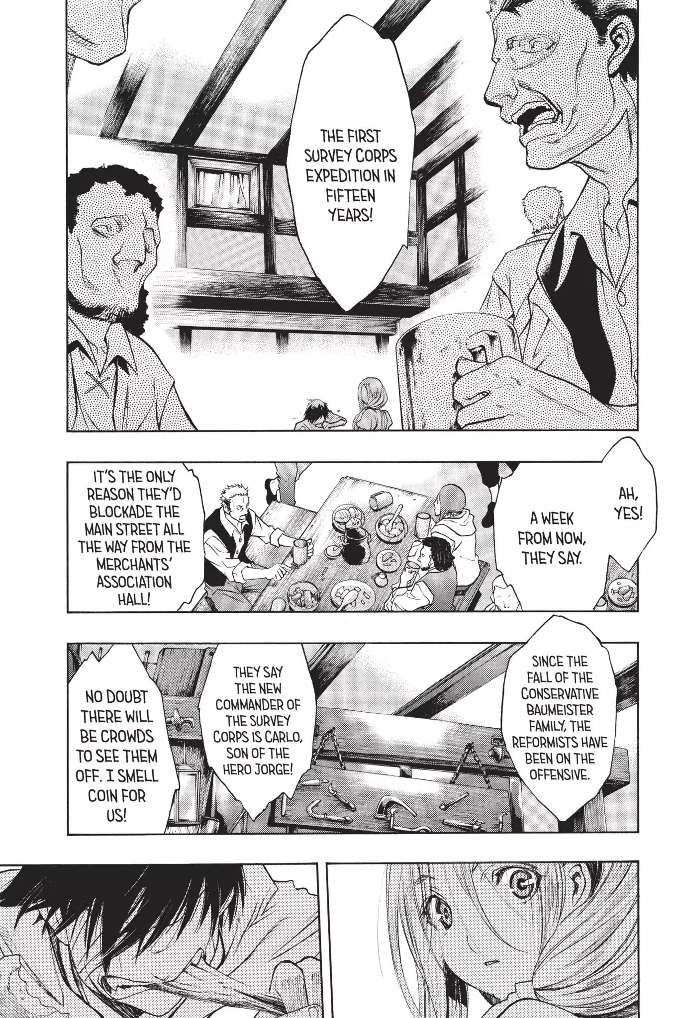Shingeki no Kyojin - Before the Fall Chapter 5 page 15 - Chapter 5: Predawn Departure