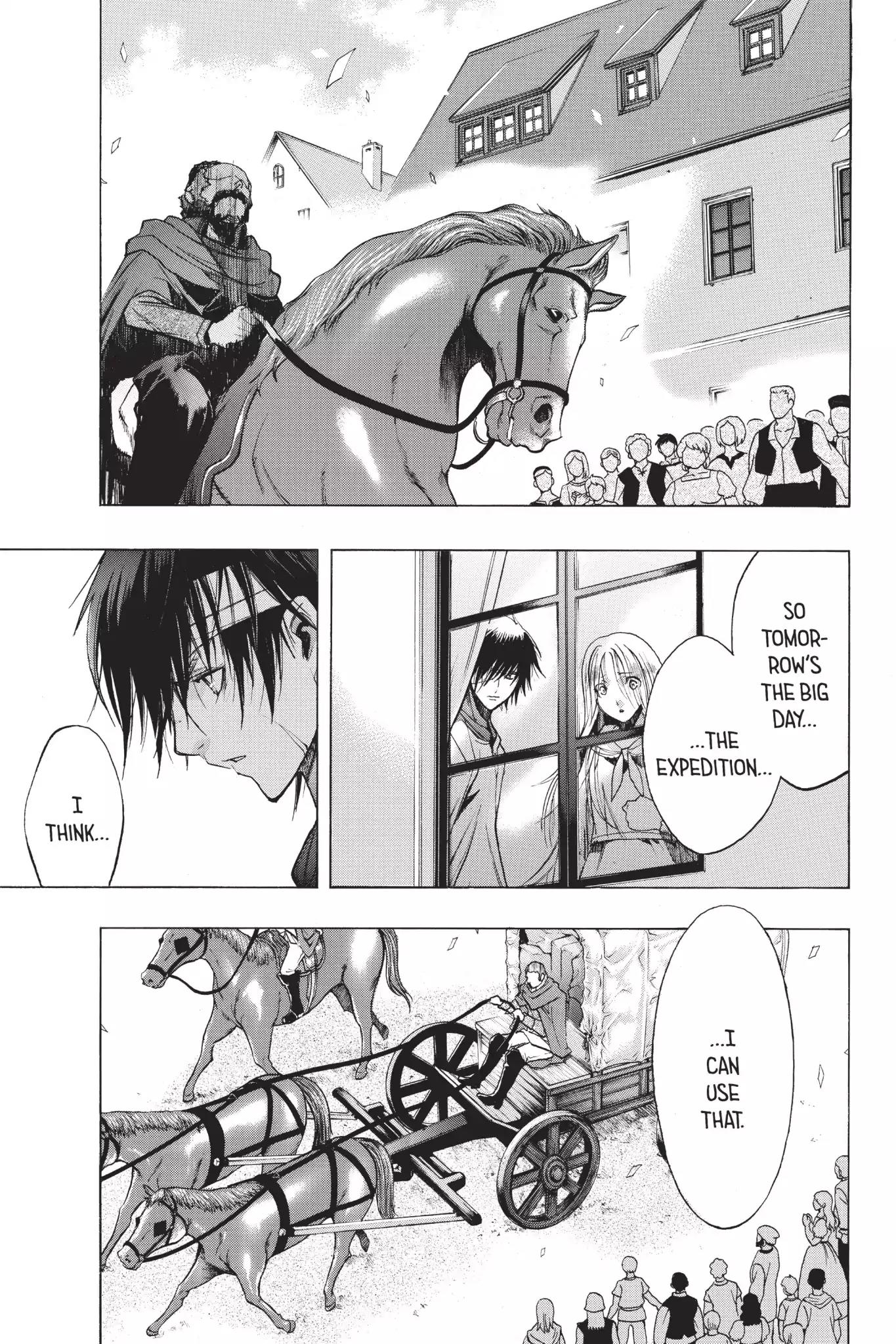 Shingeki no Kyojin - Before the Fall Chapter 5 page 35 - Chapter 5: Predawn Departure