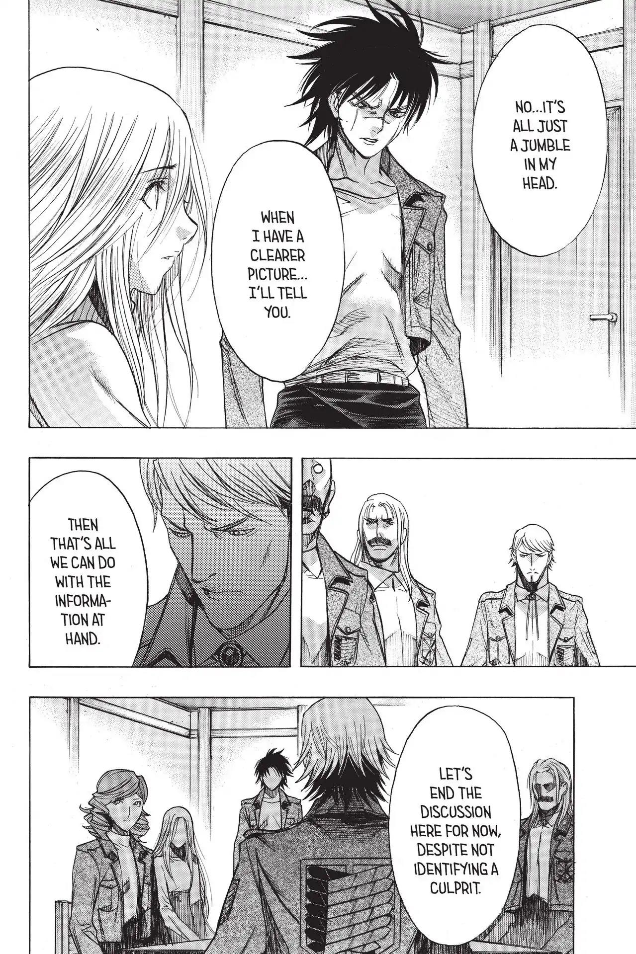 Shingeki no Kyojin - Before the Fall Chapter 54 page 34 - Chapter 54: In the Thick of Paranoia