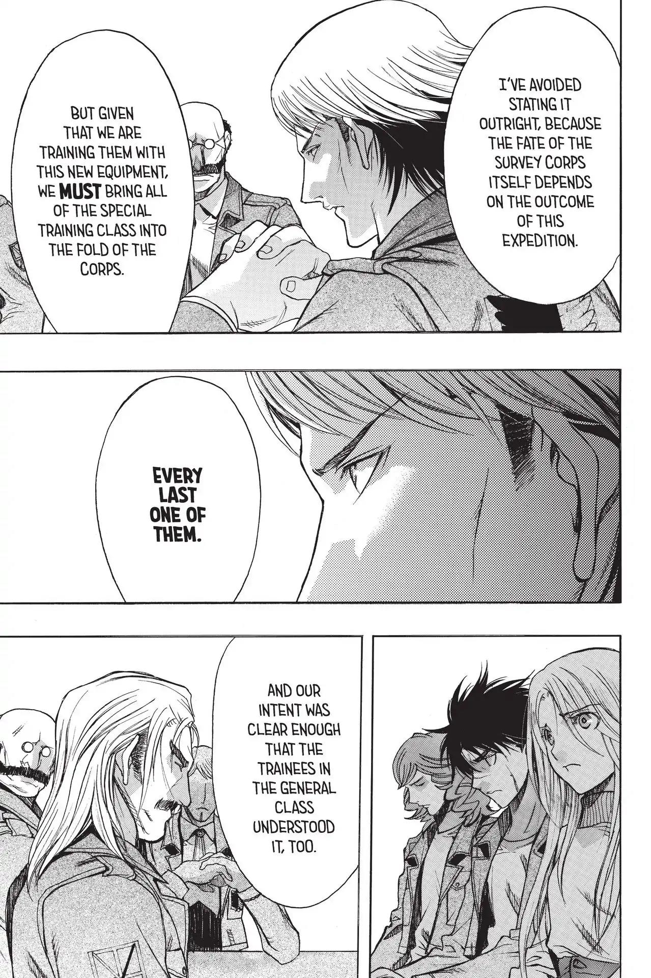 Shingeki no Kyojin - Before the Fall Chapter 56 page 35 - Chapter 56: Illumination in the Dead of Night