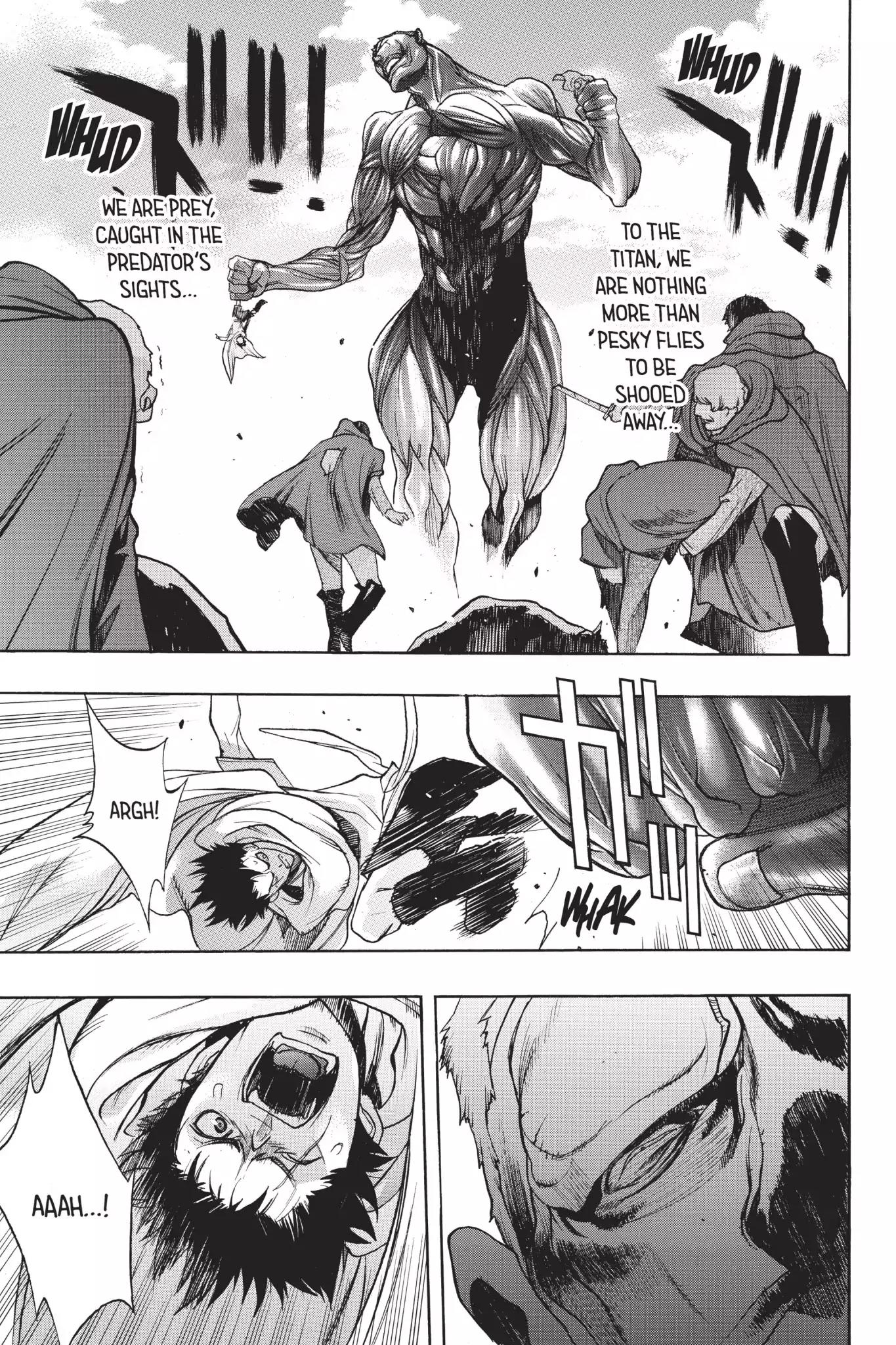 Shingeki no Kyojin - Before the Fall Chapter 7 page 33 - Chapter 7: The Freshly Blood-Soaked Earth