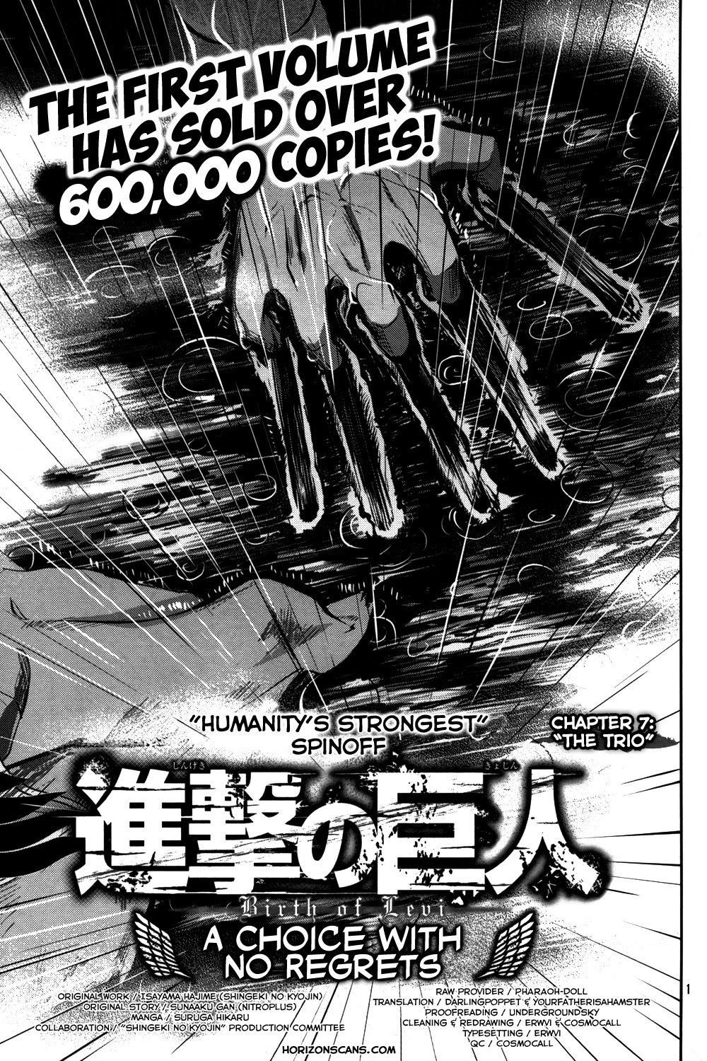 Shingeki no Kyojin - Birth of Levi Chapter 7 page 1 - Chapter 7: The Trio