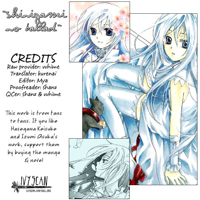 Shinigami no Ballad Chapter 9 page 1 - Chapter 9: Who Is This Girl, This Kitten?