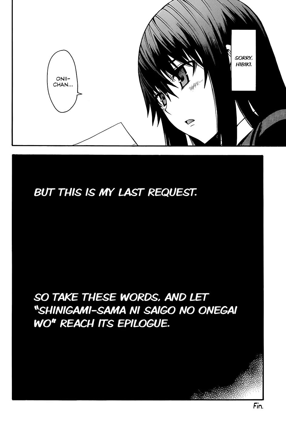 Shinigami-sama ni Saigo no Onegai o Chapter 18 page 32 - Chapter 18: Final Chapter