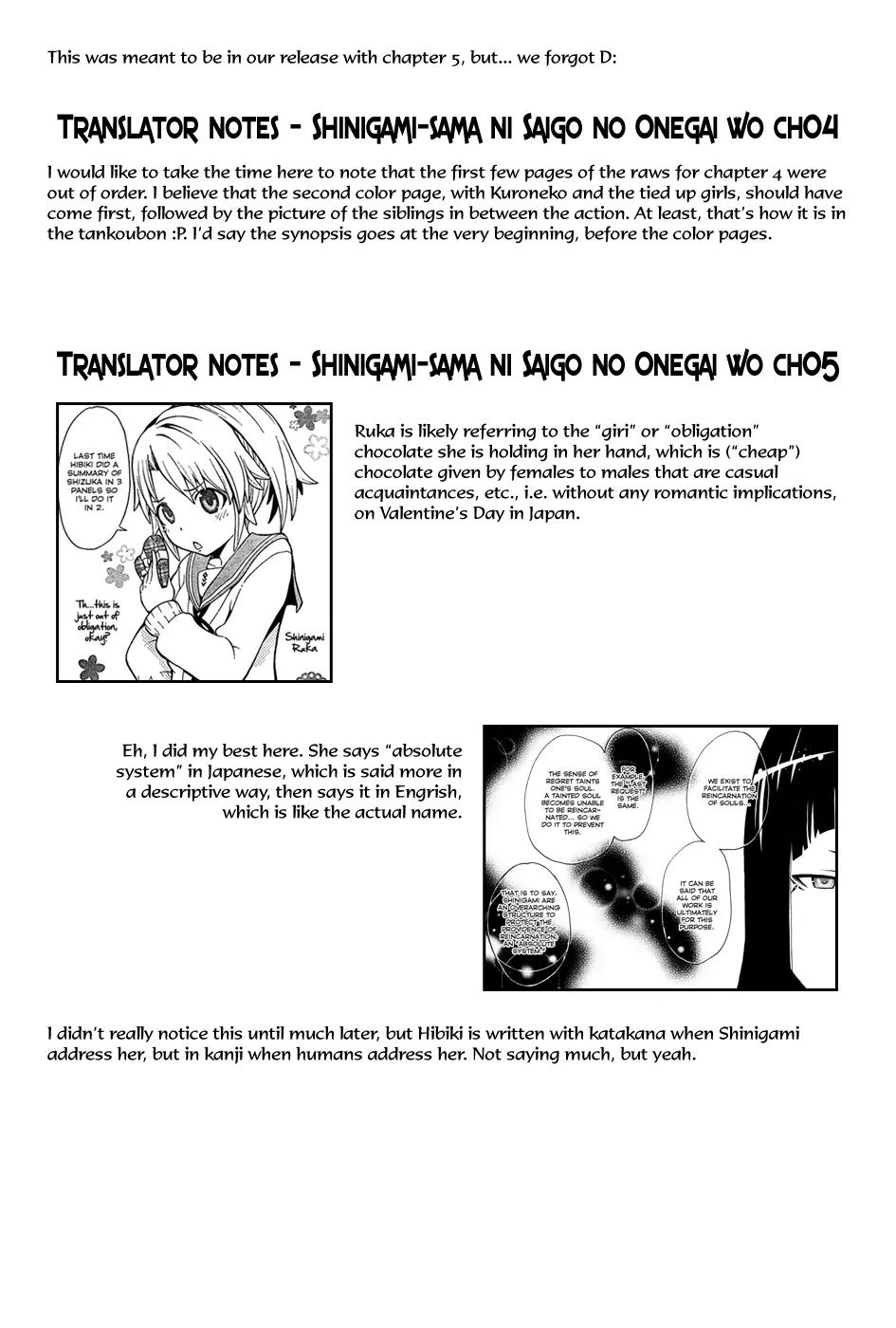 Shinigami-sama ni Saigo no Onegai o Chapter 6 page 37 - Chapter 6