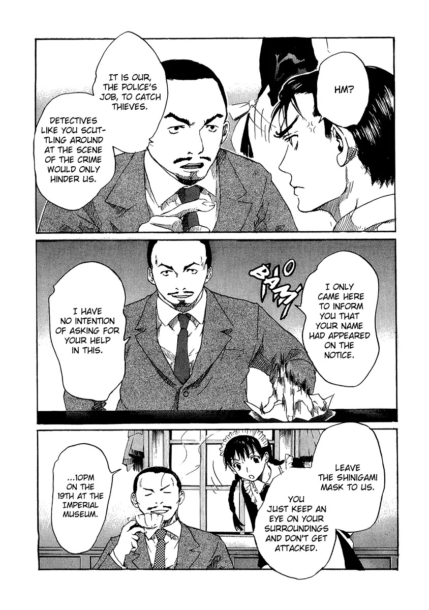 Shinigami Tantei to Yuurei Gakuen Chapter 5.2 page 9 - Chapter 5.2: The Splendid Adventures of the Noble Detective Motonari: The Shinigami's Revenge Part 1