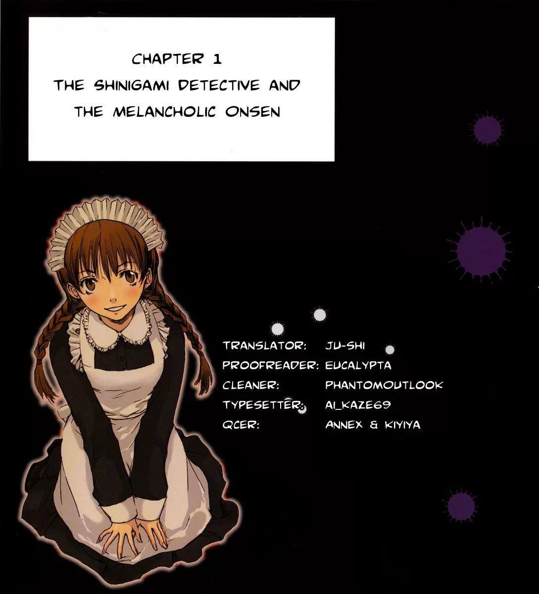 Shinigami Tantei to Yuuutsu Onsen Chapter 1 page 1 - Chapter 1: Shinigami Detective And The Melancholic Onsen