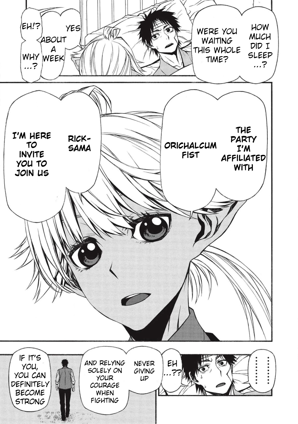 Shinmai Ossan Bouken-sha, Saikyou paati ni shinu hodo kitae rarete Muteki ni naru Chapter 12 page 22 - Chapter 12: An Offer to the One who Fought Back