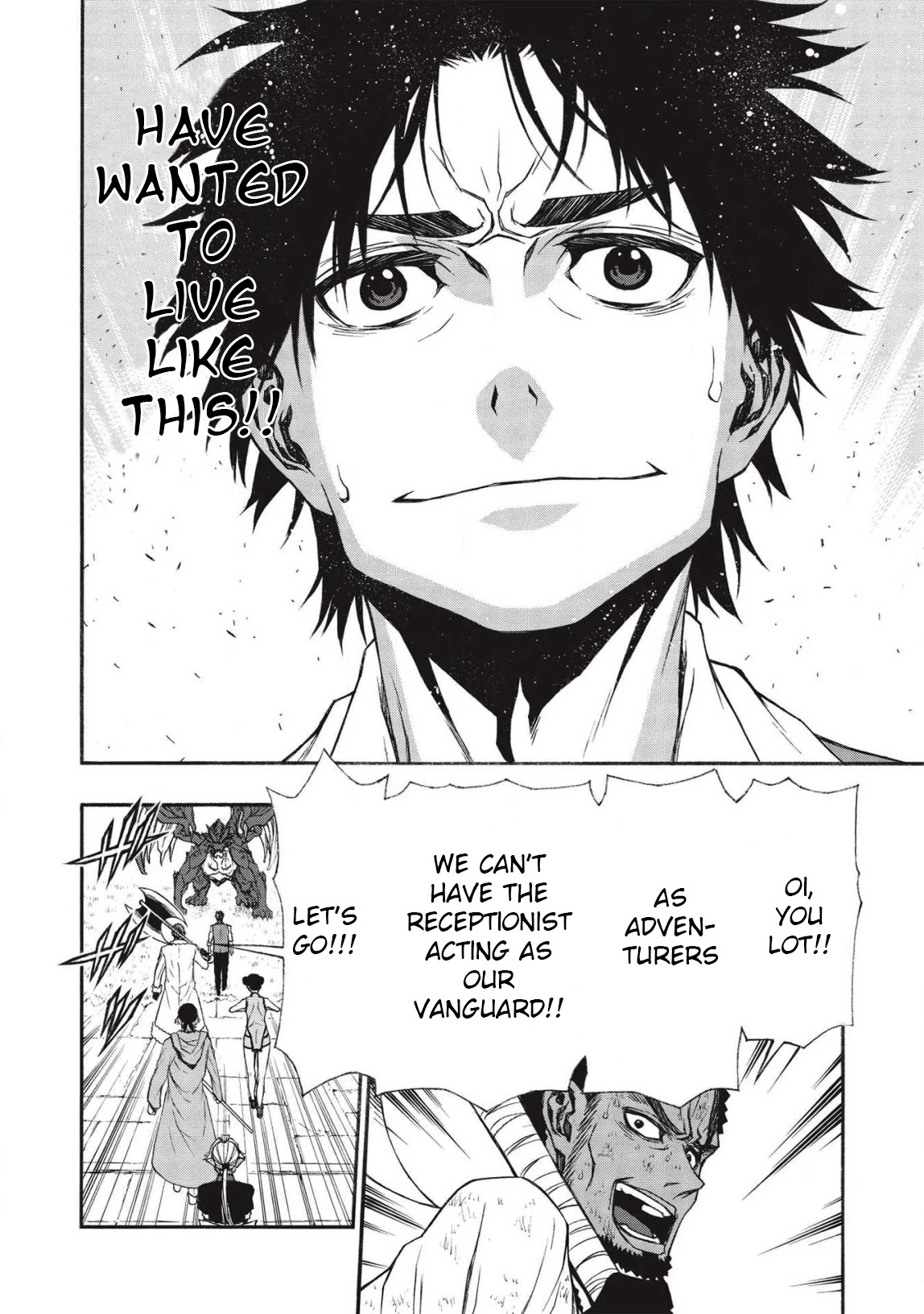 Shinmai Ossan Bouken-sha, Saikyou paati ni shinu hodo kitae rarete Muteki ni naru Chapter 12 page 4 - Chapter 12: An Offer to the One who Fought Back