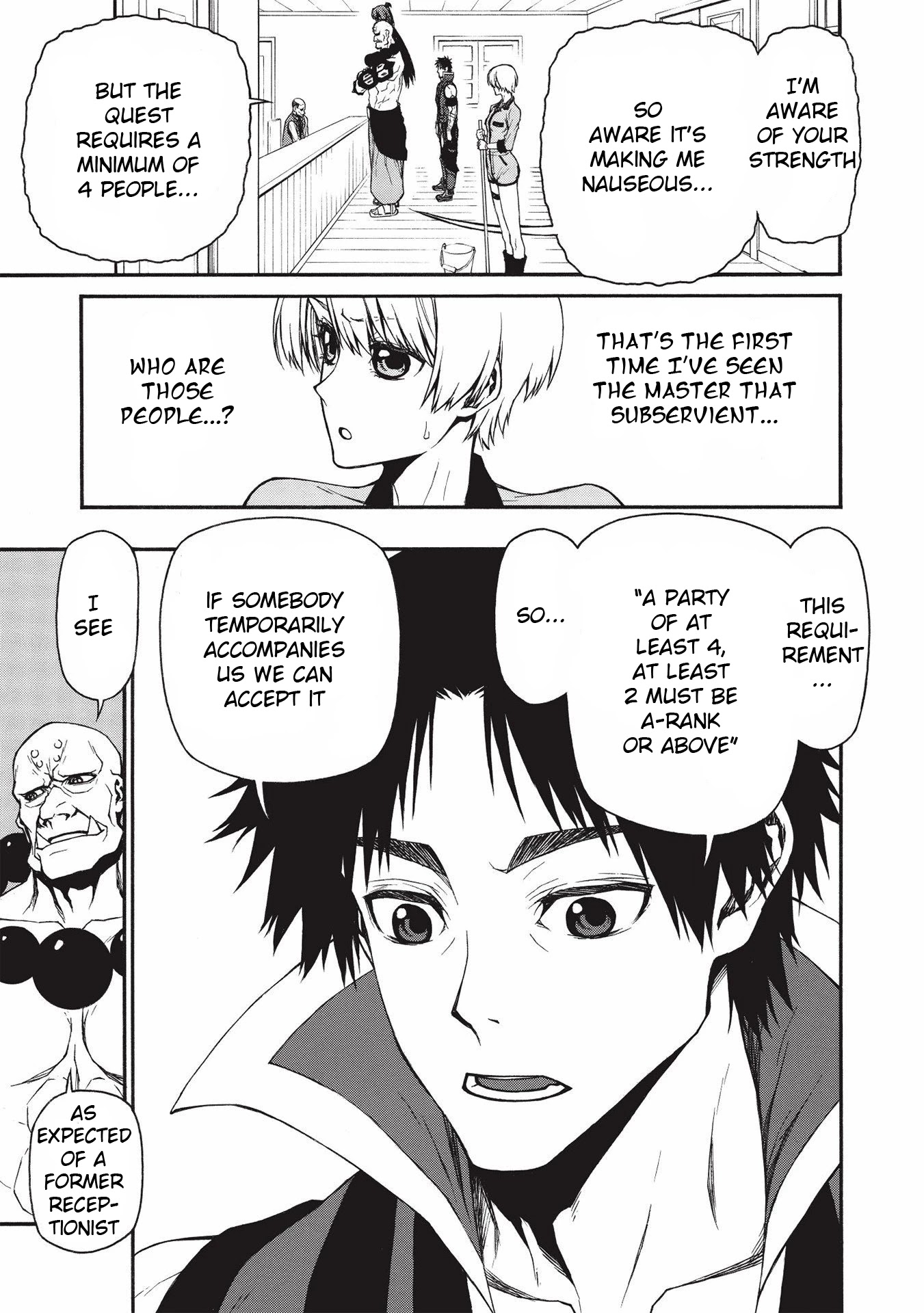 Shinmai Ossan Bouken-sha, Saikyou paati ni shinu hodo kitae rarete Muteki ni naru Chapter 14 page 3 - Chapter 14: The Strongest E-Rank in History