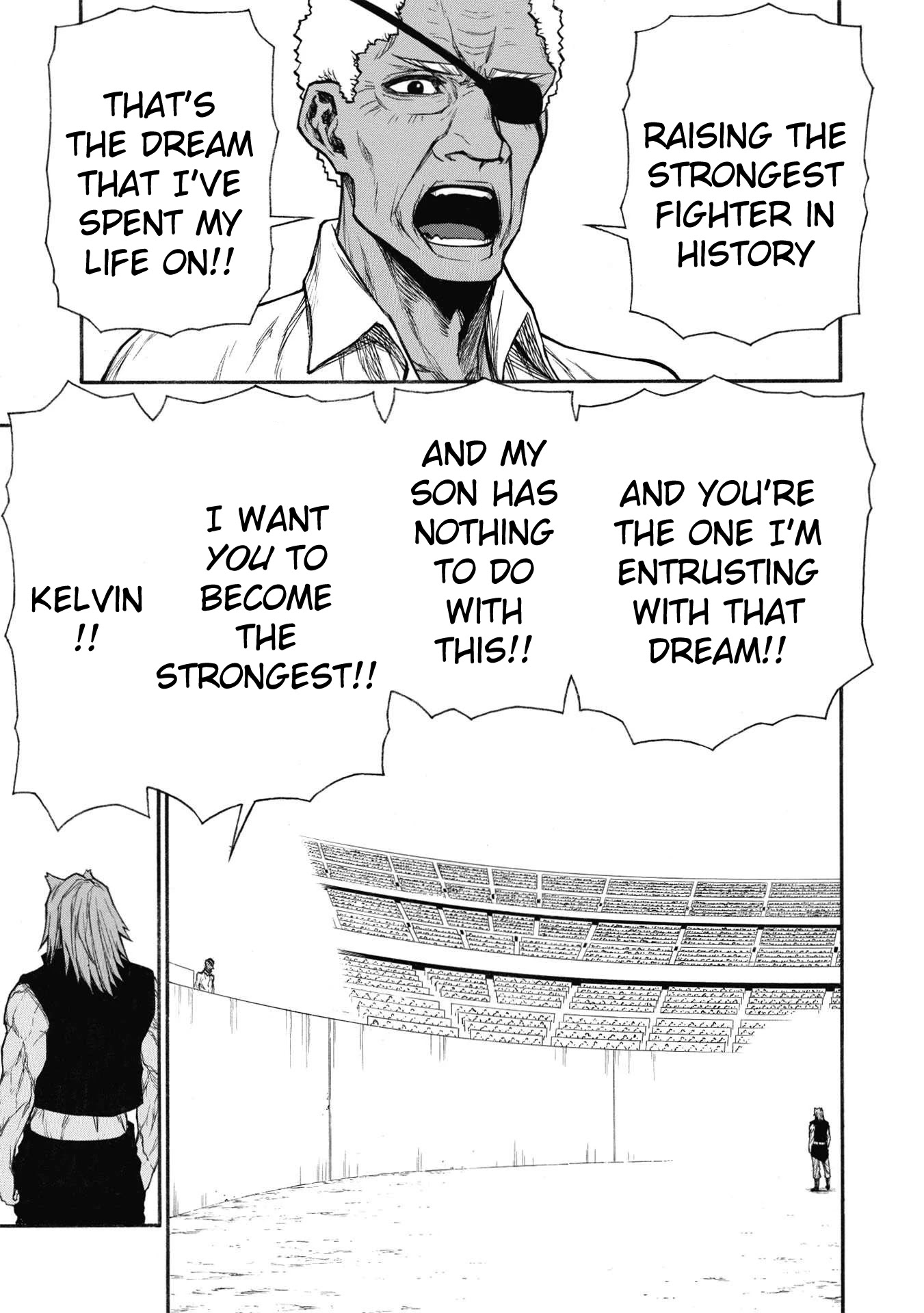 Shinmai Ossan Bouken-sha, Saikyou paati ni shinu hodo kitae rarete Muteki ni naru Chapter 28 page 3 - Chapter 28: The Starving Wolf of the Arena