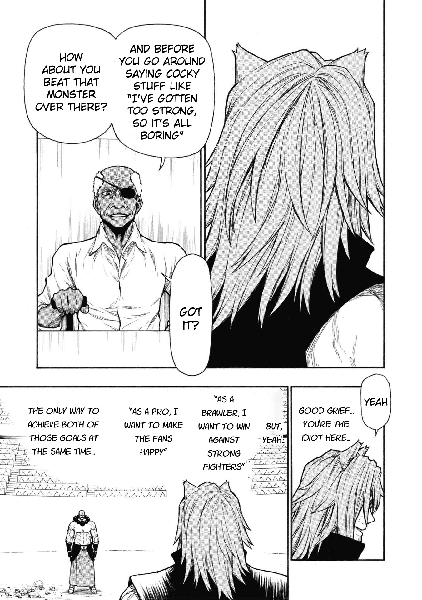 Shinmai Ossan Bouken-sha, Saikyou paati ni shinu hodo kitae rarete Muteki ni naru Chapter 28 page 5 - Chapter 28: The Starving Wolf of the Arena