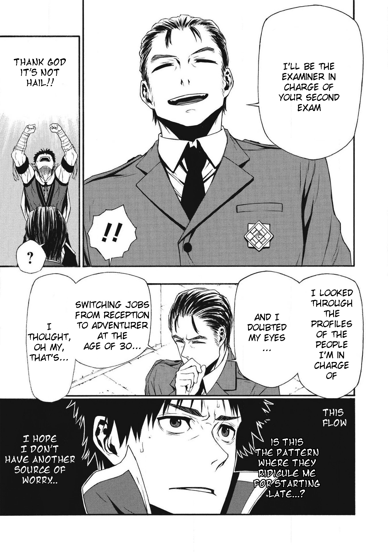 Shinmai Ossan Bouken-sha, Saikyou paati ni shinu hodo kitae rarete Muteki ni naru Chapter 4 page 20 - Chapter 4: The Guild Badge Doesn't Stand Out