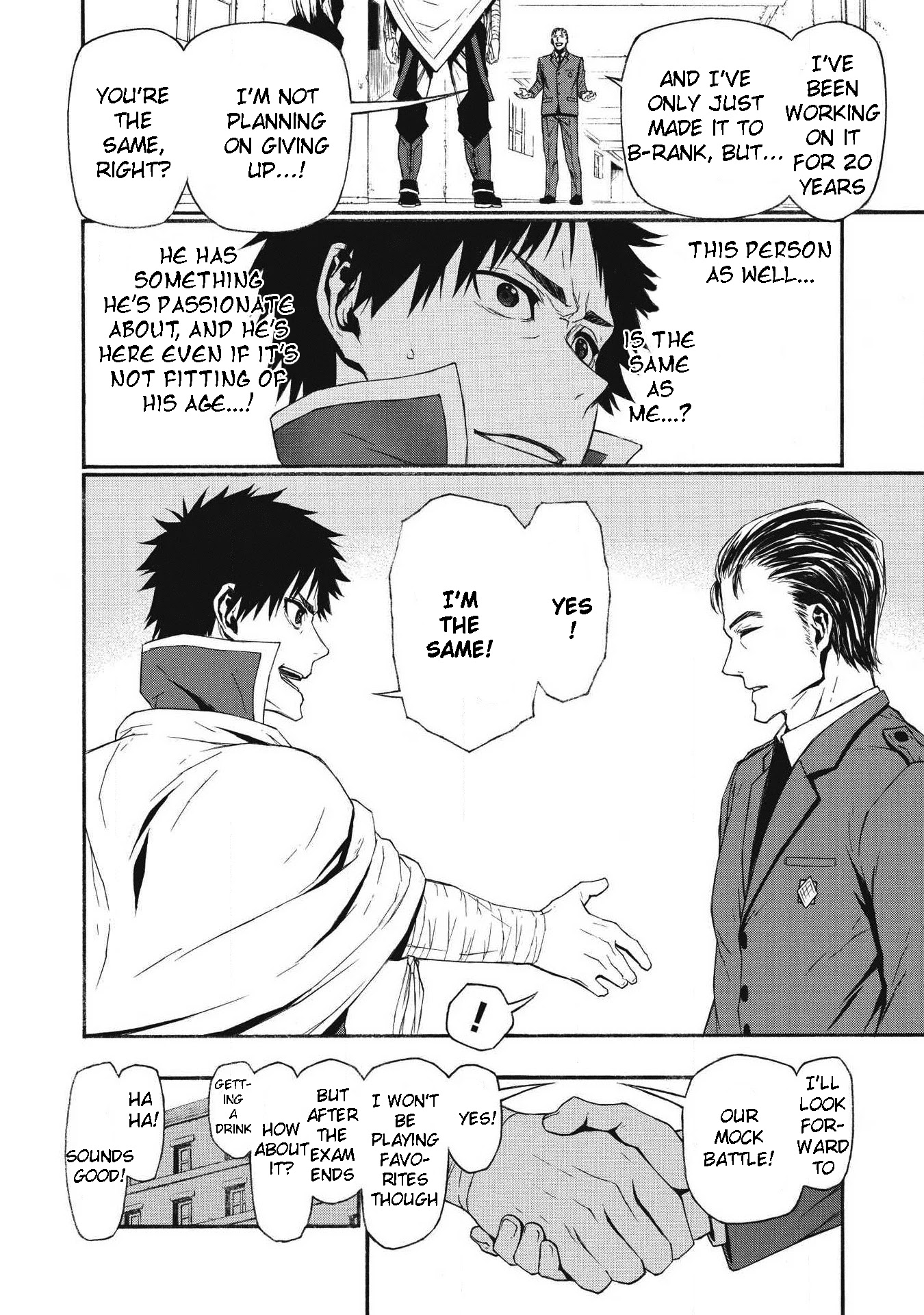 Shinmai Ossan Bouken-sha, Saikyou paati ni shinu hodo kitae rarete Muteki ni naru Chapter 4 page 23 - Chapter 4: The Guild Badge Doesn't Stand Out