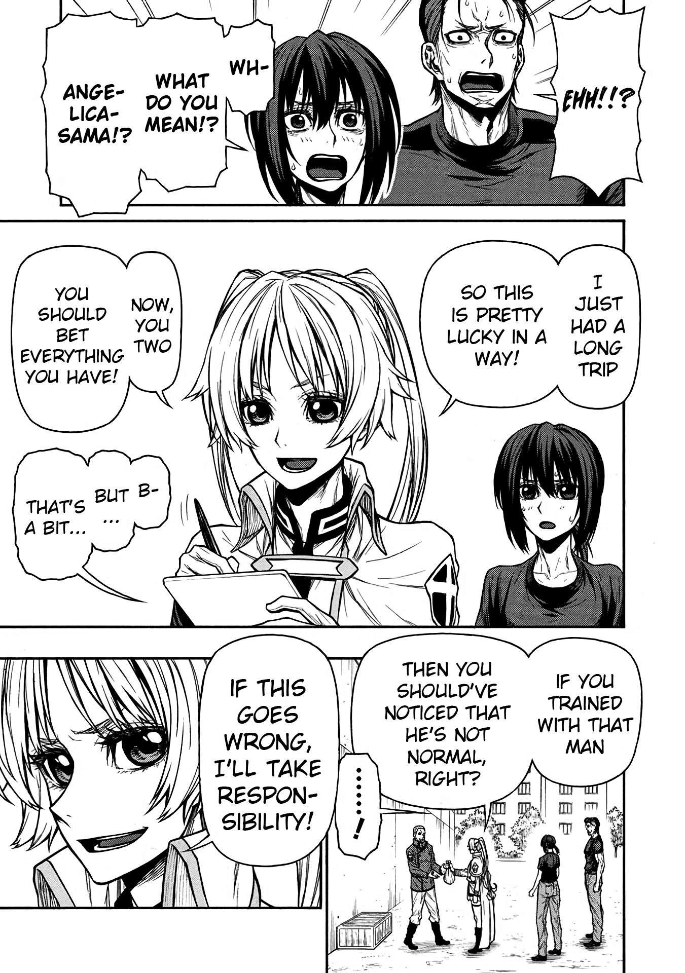 Shinmai Ossan Bouken-sha, Saikyou paati ni shinu hodo kitae rarete Muteki ni naru Chapter 41 page 11 - Chapter 41: Orichalcum Weapons