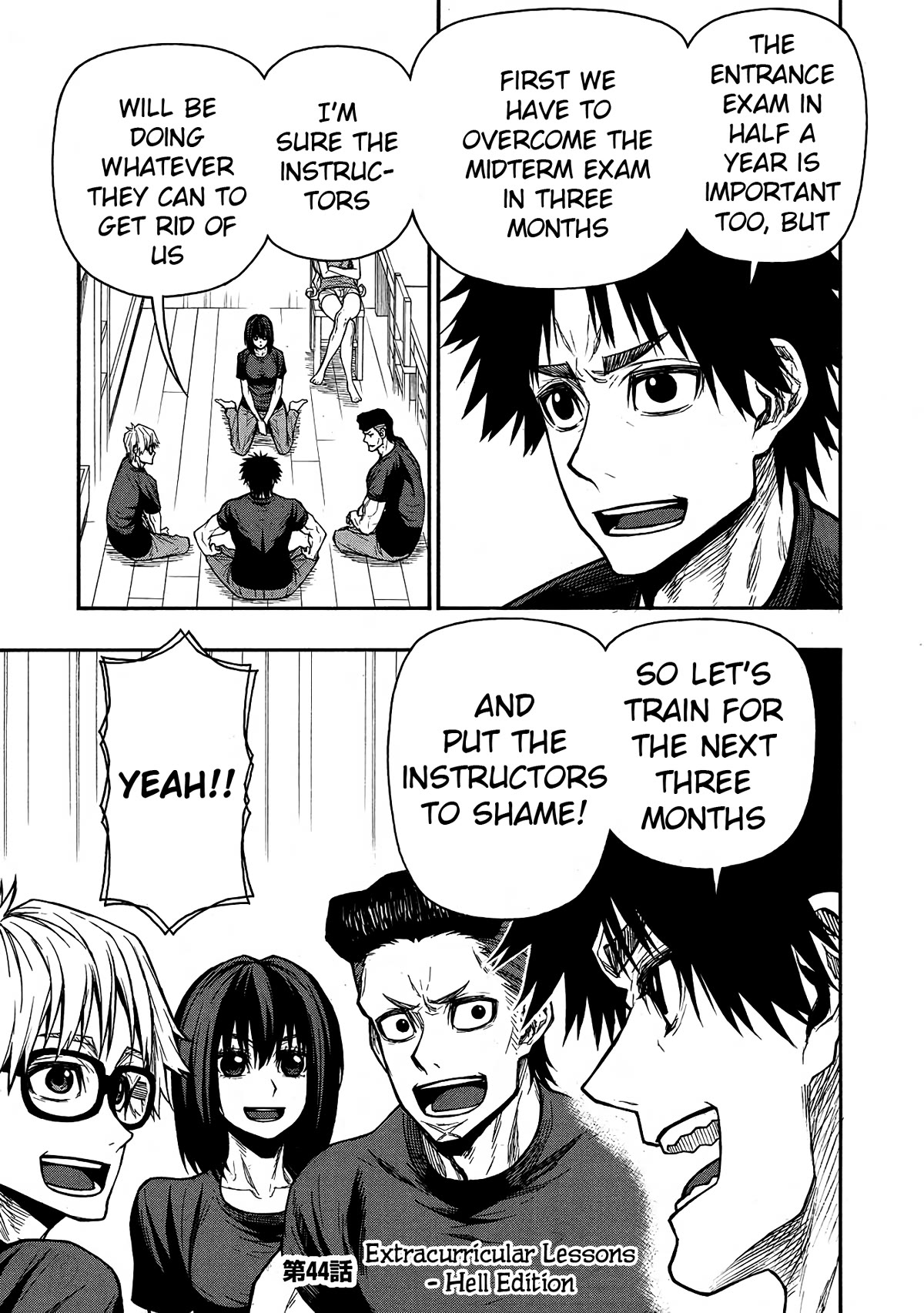Shinmai Ossan Bouken-sha, Saikyou paati ni shinu hodo kitae rarete Muteki ni naru Chapter 44 page 1 - Chapter 44: Extracurricular Lessons - Hell Edition