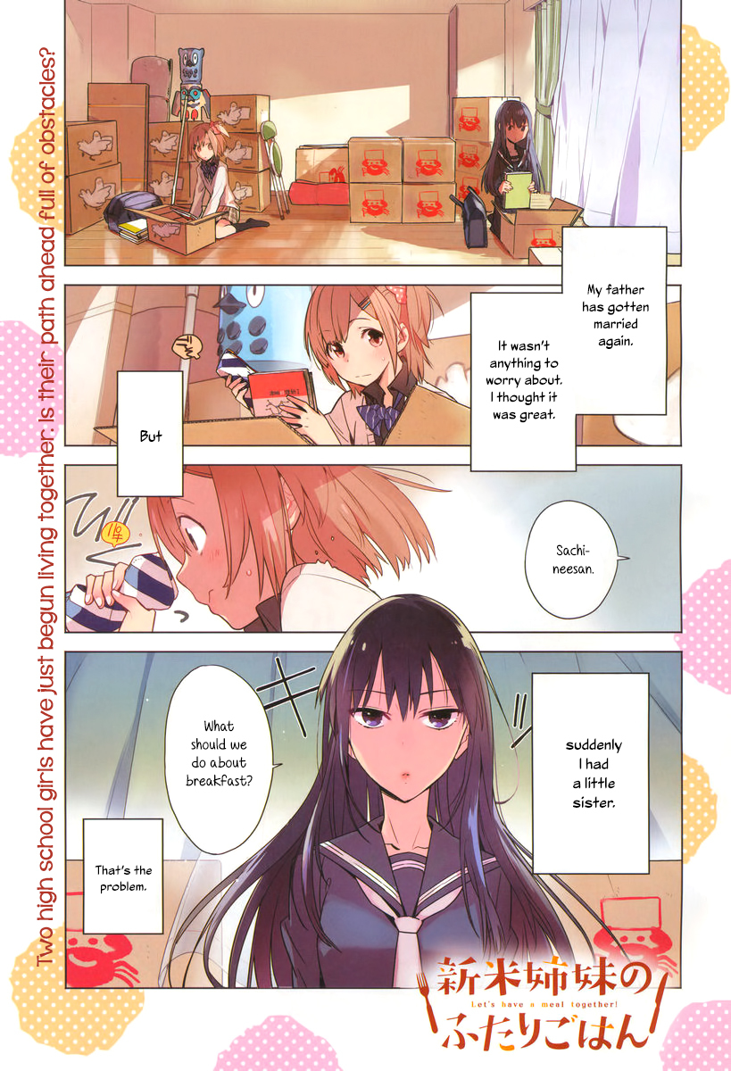 Shinmai Shimai no Futari Gohan Chapter 1 page 1 - Chapter 1: Ham Sandwhich