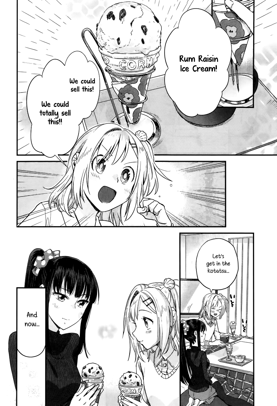 Shinmai Shimai no Futari Gohan Chapter 15 page 14 - Chapter 15: Rum Raisin Ice Cream