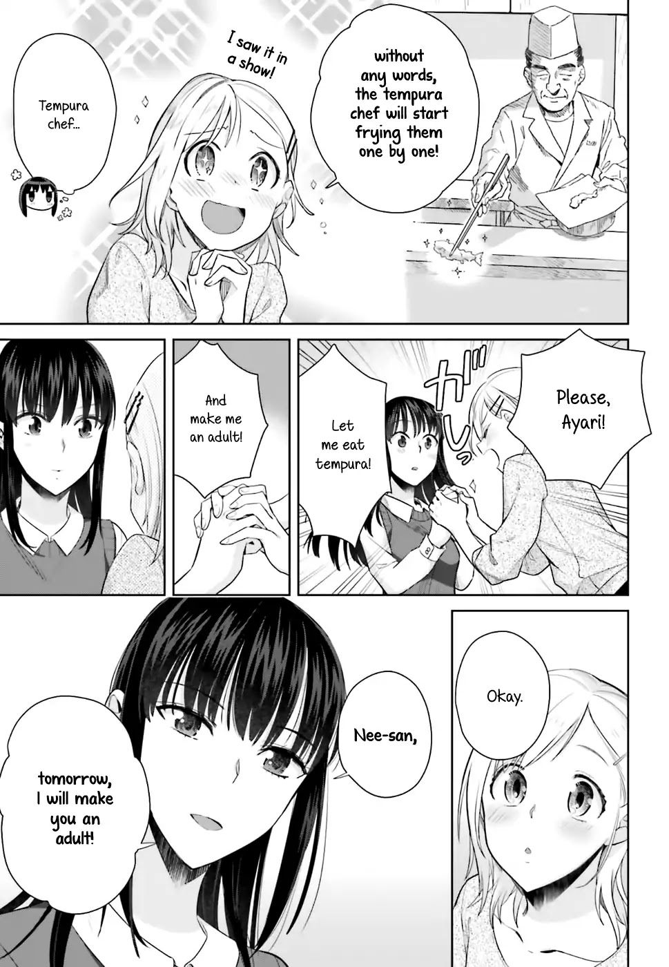 Shinmai Shimai no Futari Gohan Chapter 23 page 8 - Chapter 23: Tempura