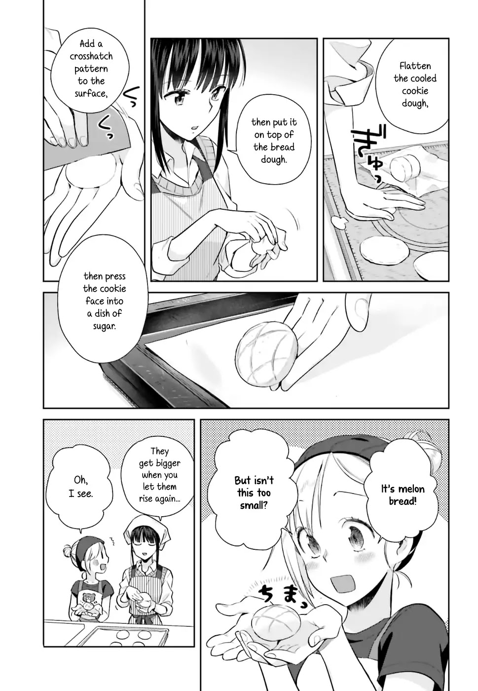 Shinmai Shimai no Futari Gohan Chapter 26 page 13 - Chapter 26: Melon Bread