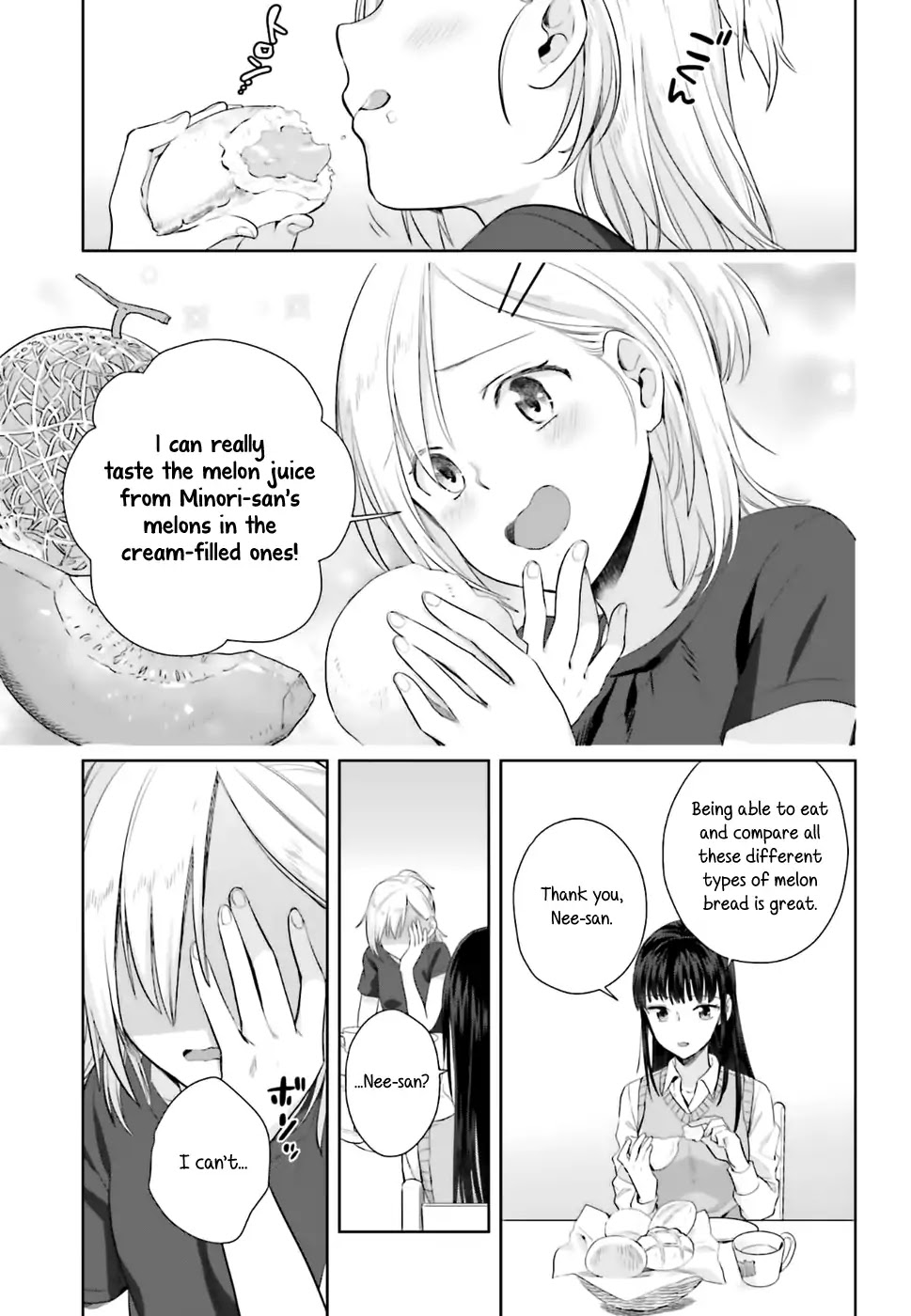 Shinmai Shimai no Futari Gohan Chapter 26 page 17 - Chapter 26: Melon Bread