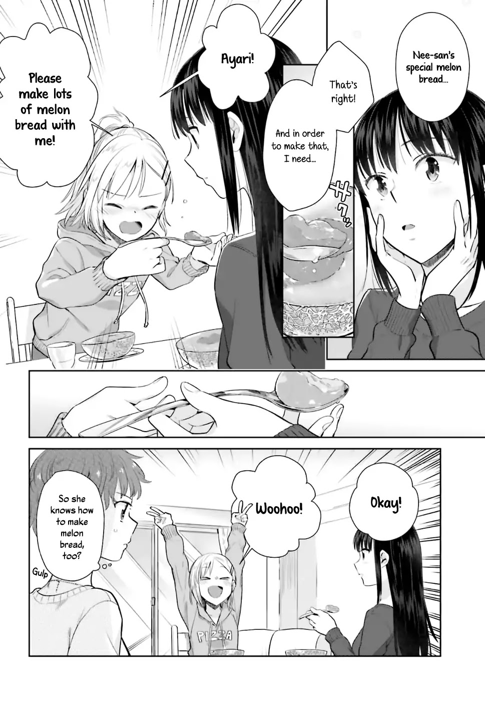 Shinmai Shimai no Futari Gohan Chapter 26 page 6 - Chapter 26: Melon Bread