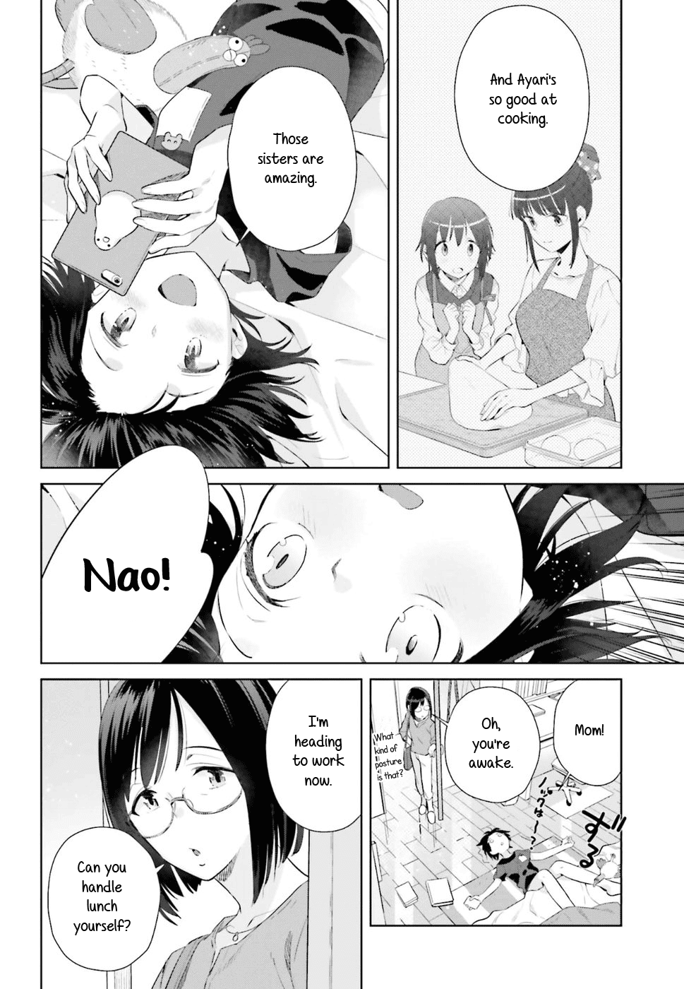 Shinmai Shimai no Futari Gohan Chapter 28.5 page 2 - Chapter 28.5: At Shinoda's Home
