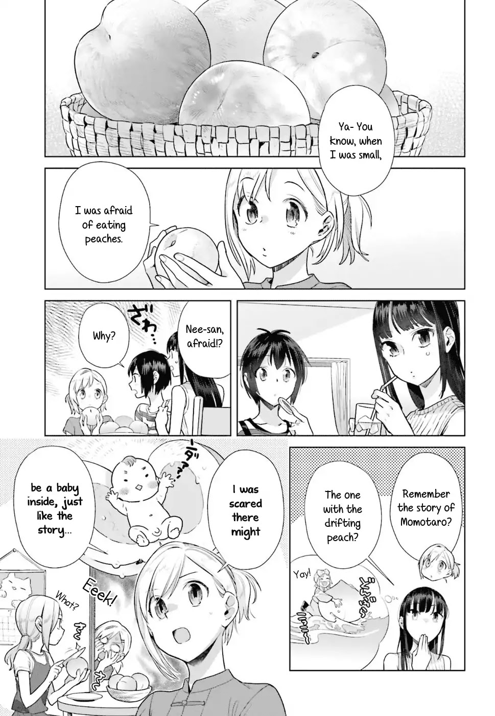 Shinmai Shimai no Futari Gohan Chapter 32 page 3 - Chapter 32: Glazed Peaches with Ice Cream