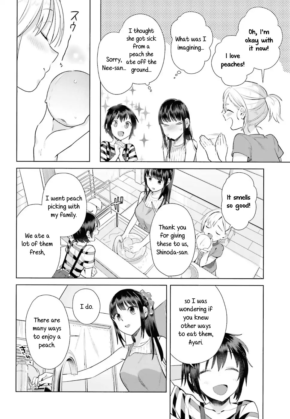 Shinmai Shimai no Futari Gohan Chapter 32 page 4 - Chapter 32: Glazed Peaches with Ice Cream