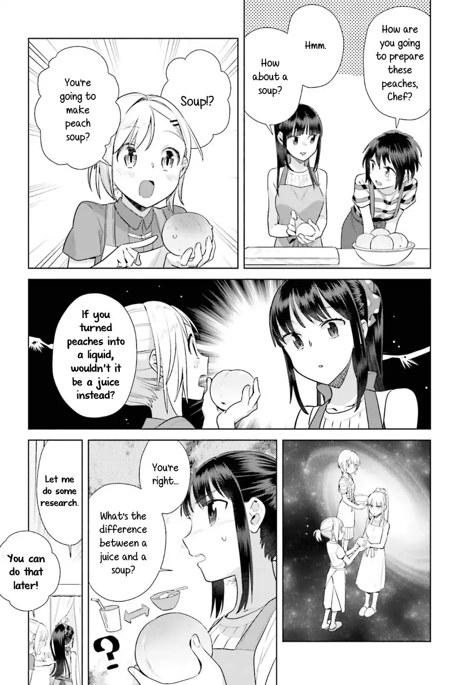 Shinmai Shimai no Futari Gohan Chapter 32 page 6 - Chapter 32: Glazed Peaches with Ice Cream