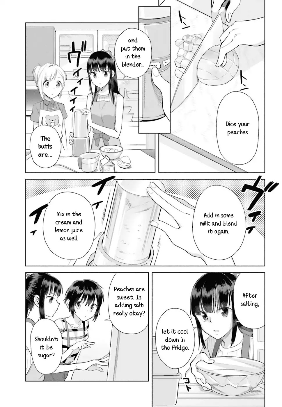 Shinmai Shimai no Futari Gohan Chapter 32 page 7 - Chapter 32: Glazed Peaches with Ice Cream