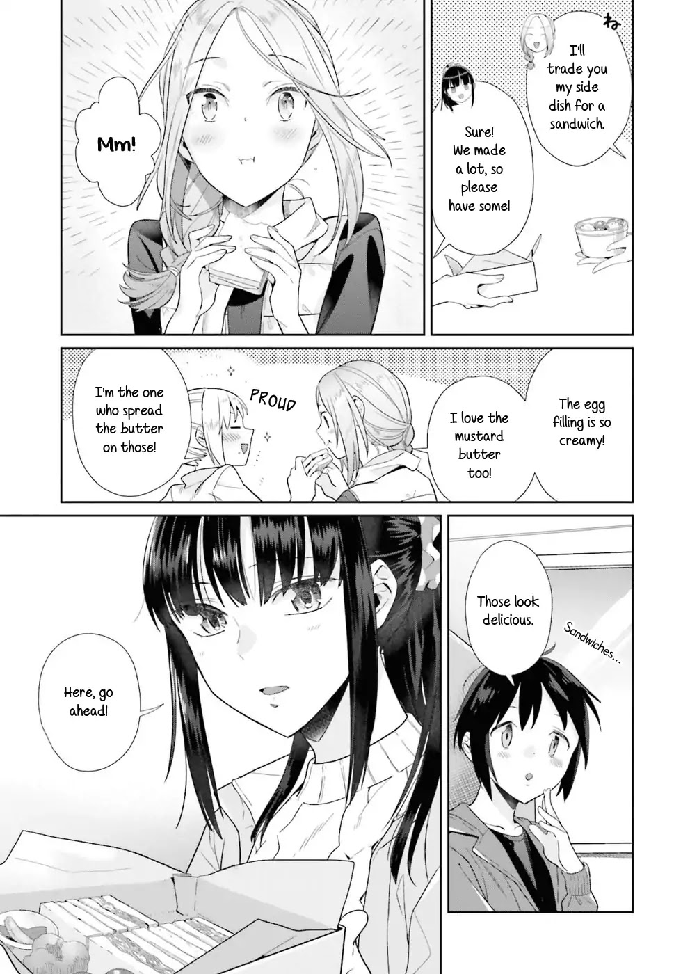 Shinmai Shimai no Futari Gohan Chapter 38 page 13 - Chapter 38: Egg Sandwiches