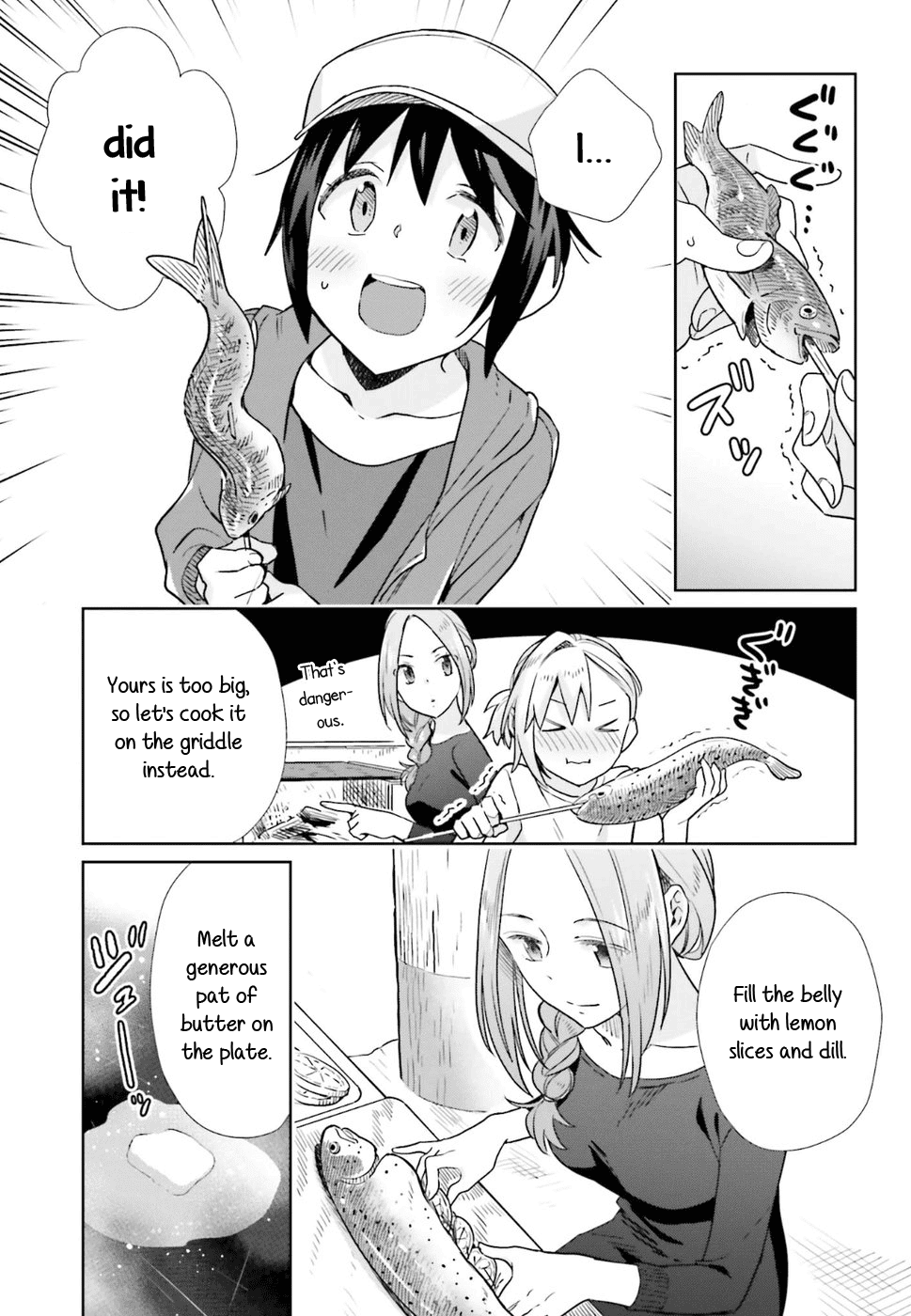 Shinmai Shimai no Futari Gohan Chapter 39 page 17 - Chapter 39: Rainbow Trout Saute with Lemon Butter