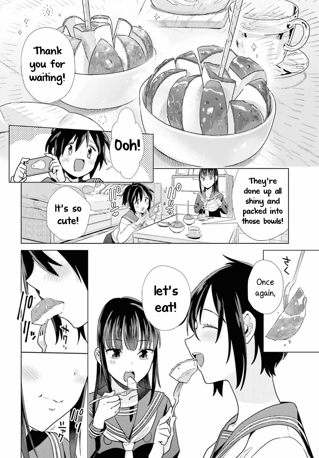 Shinmai Shimai no Futari Gohan Chapter 46 page 14 - Chapter 46: Candied Apples