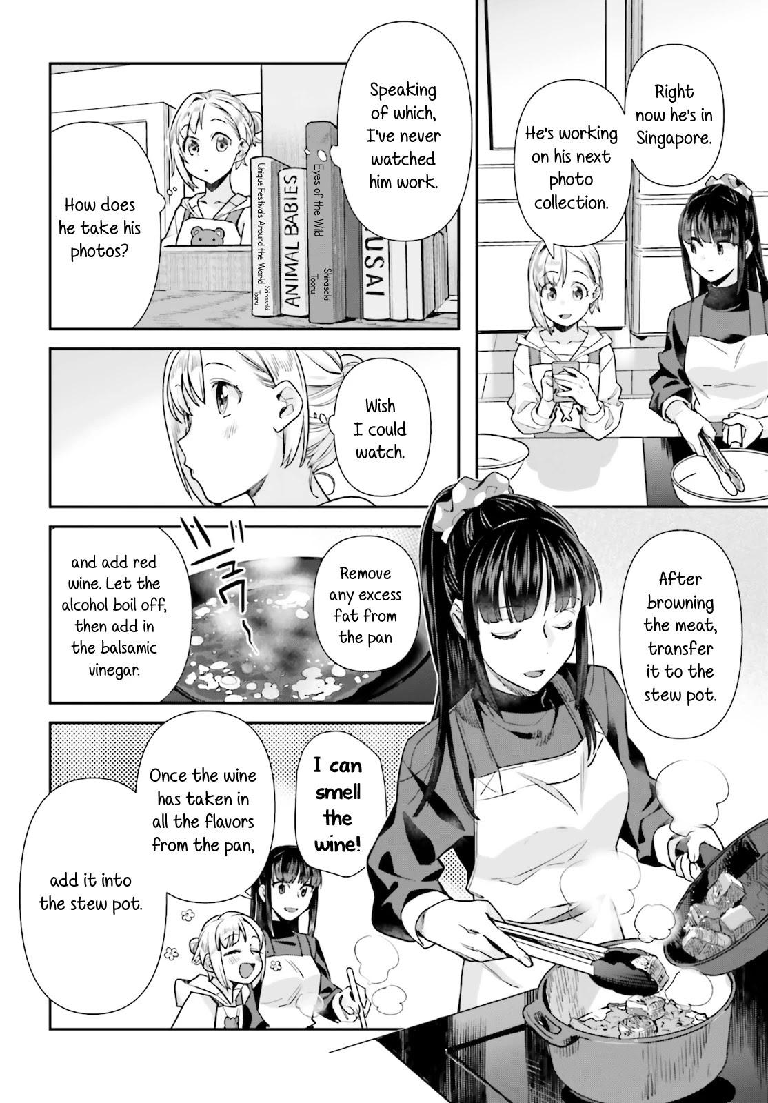 Shinmai Shimai no Futari Gohan Chapter 60 page 6 - Chapter 60: Boar Stewed in Balsamic Vinegar