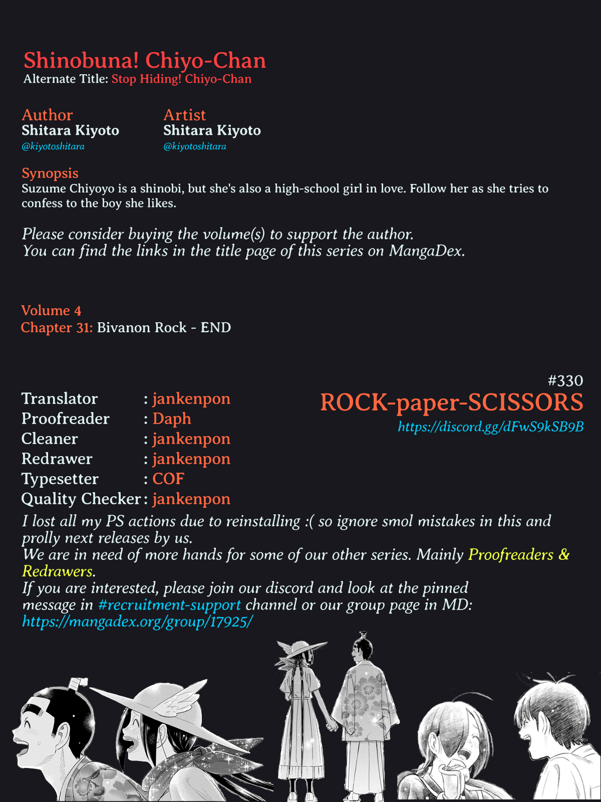 Shinobuna! Chiyo-chan Chapter 31 page 40 - Chapter 31: Bivanon Rock [END]